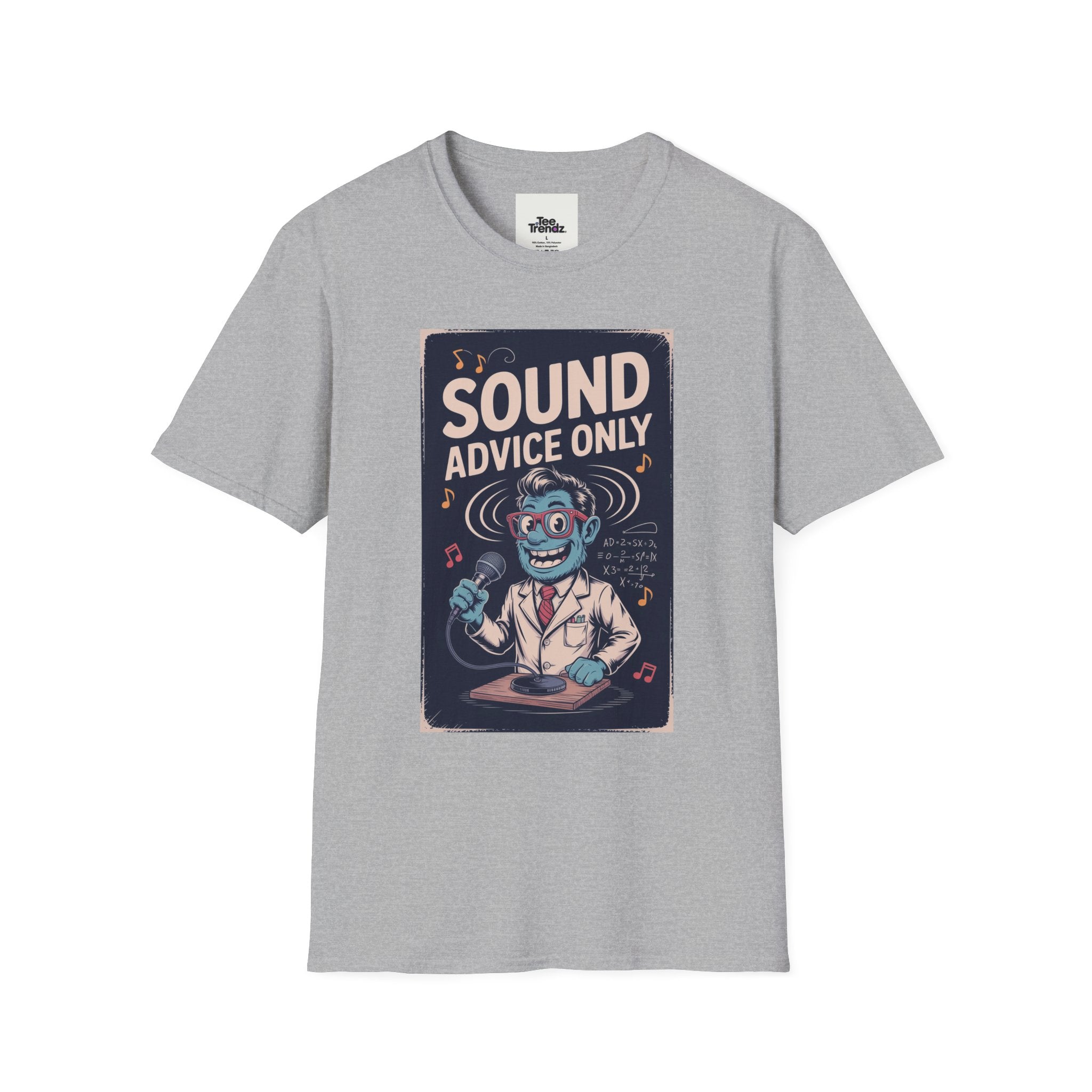 Sound Advice Only T-Shirt — Retro Cartoon Monkey Therapist Graphic Tee