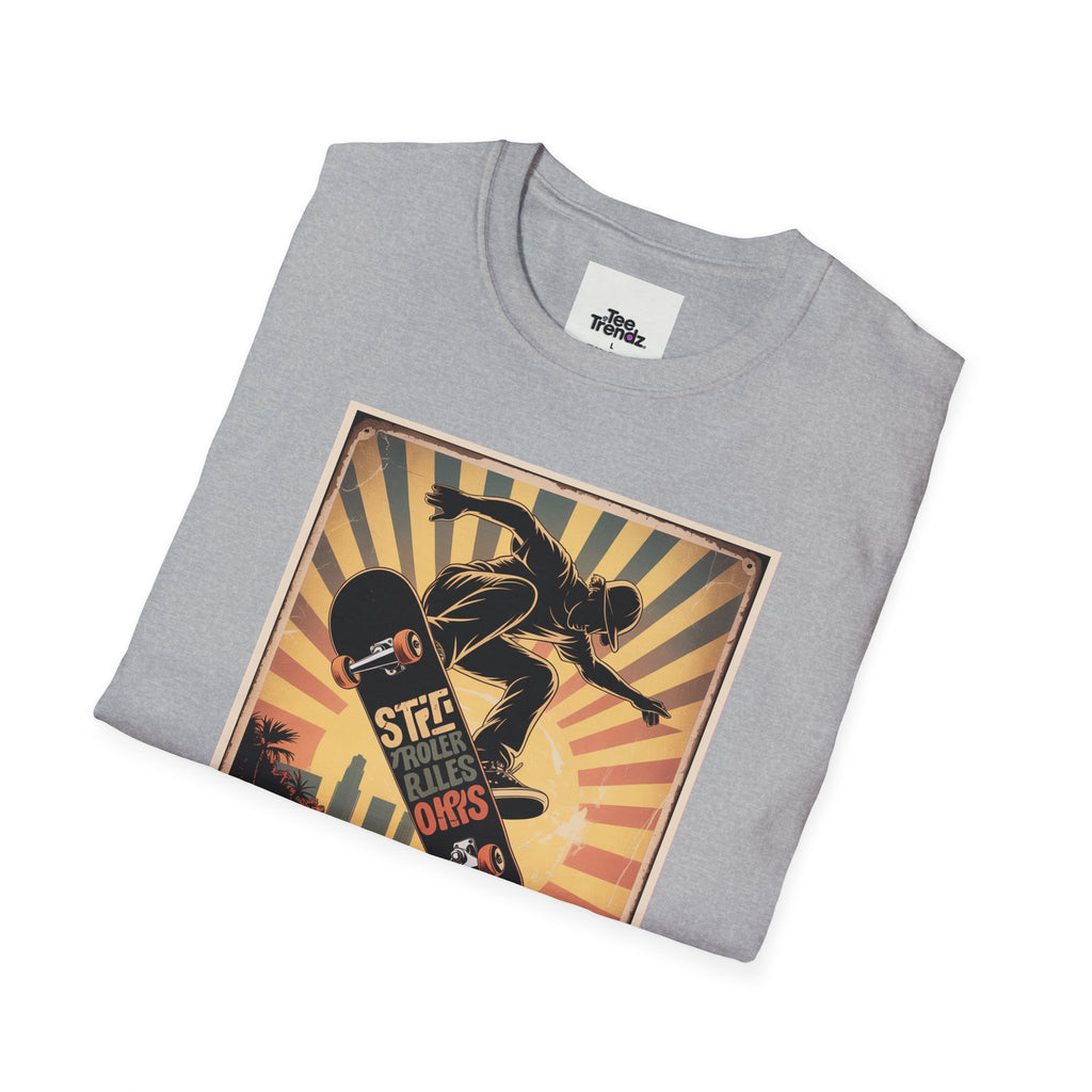 Los Angeles Skateboard Vintage Poster T-Shirt