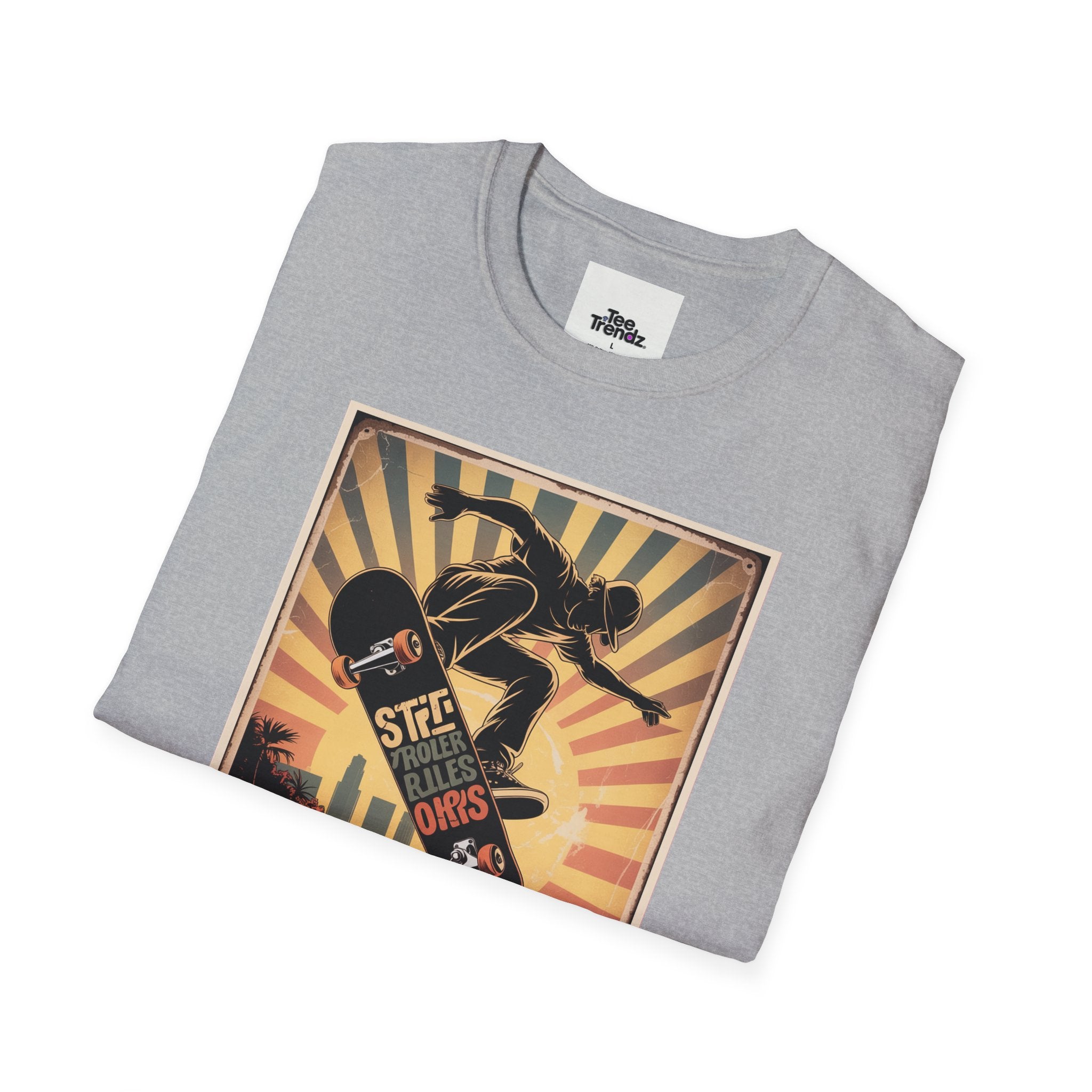 Los Angeles Skateboard Vintage Poster T-Shirt