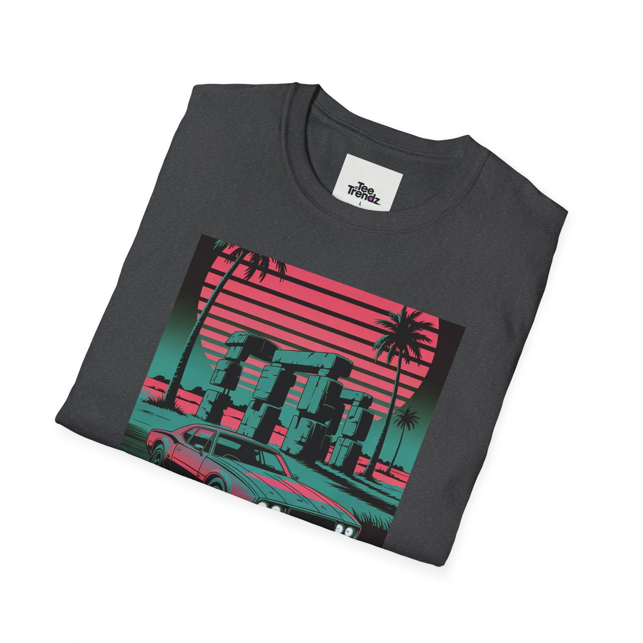Visit Nebraska Retro T-Shirt — Neon Vintage Roadtrip Poster Design