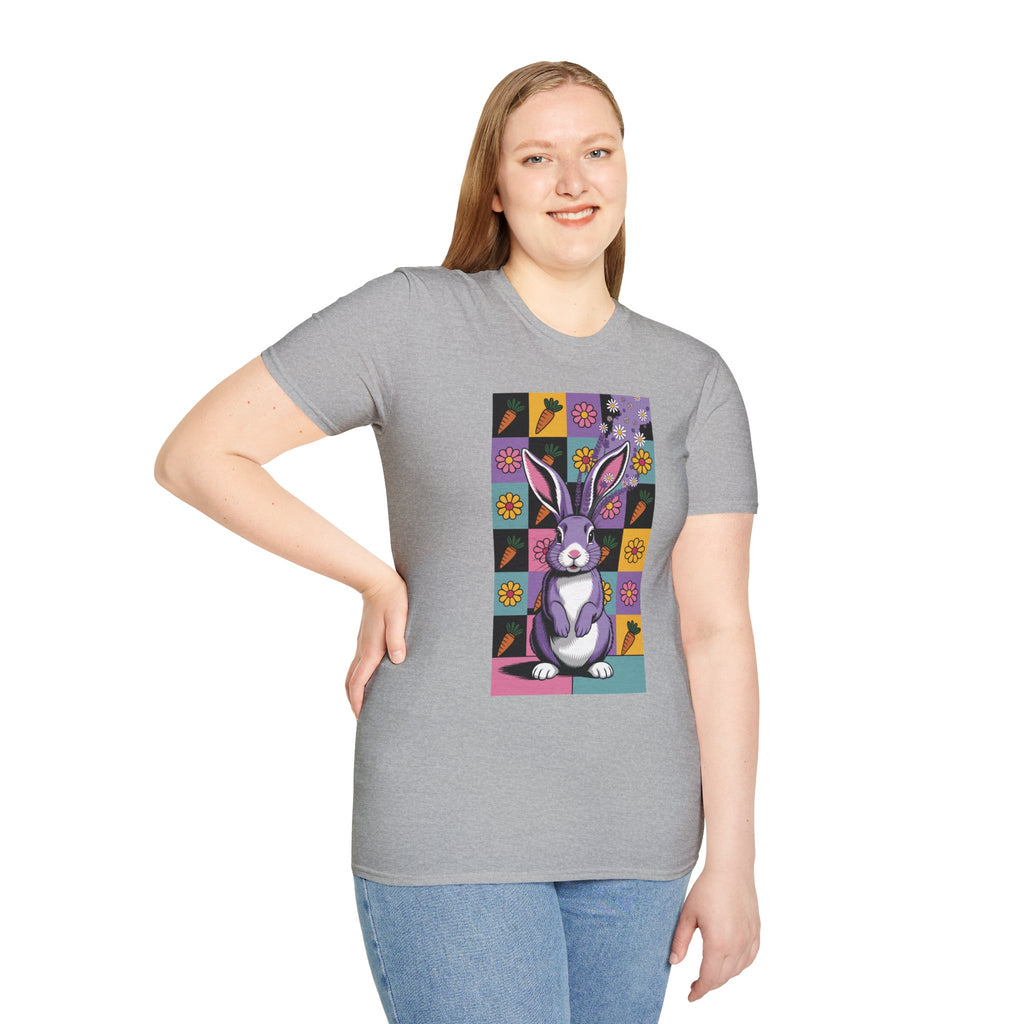 Easter Purple Bunny Art T-Shirt