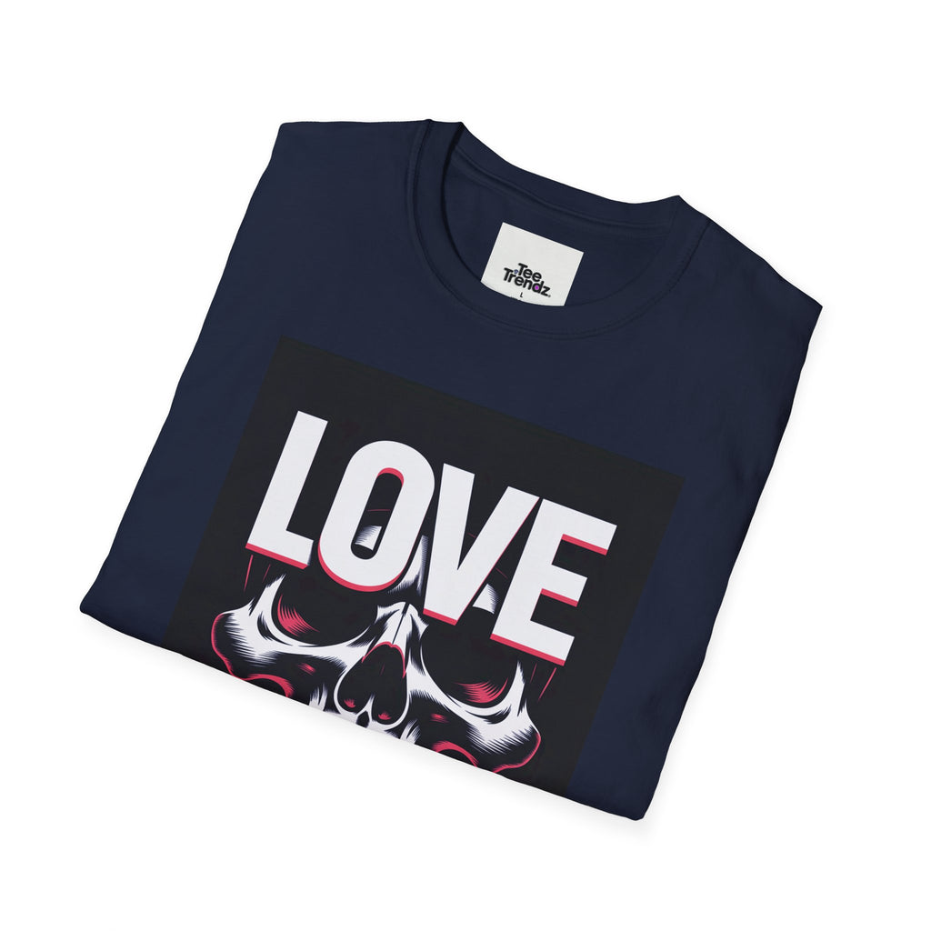 Love You Skull T-Shirt — Gothic Valentine Graphic Tee