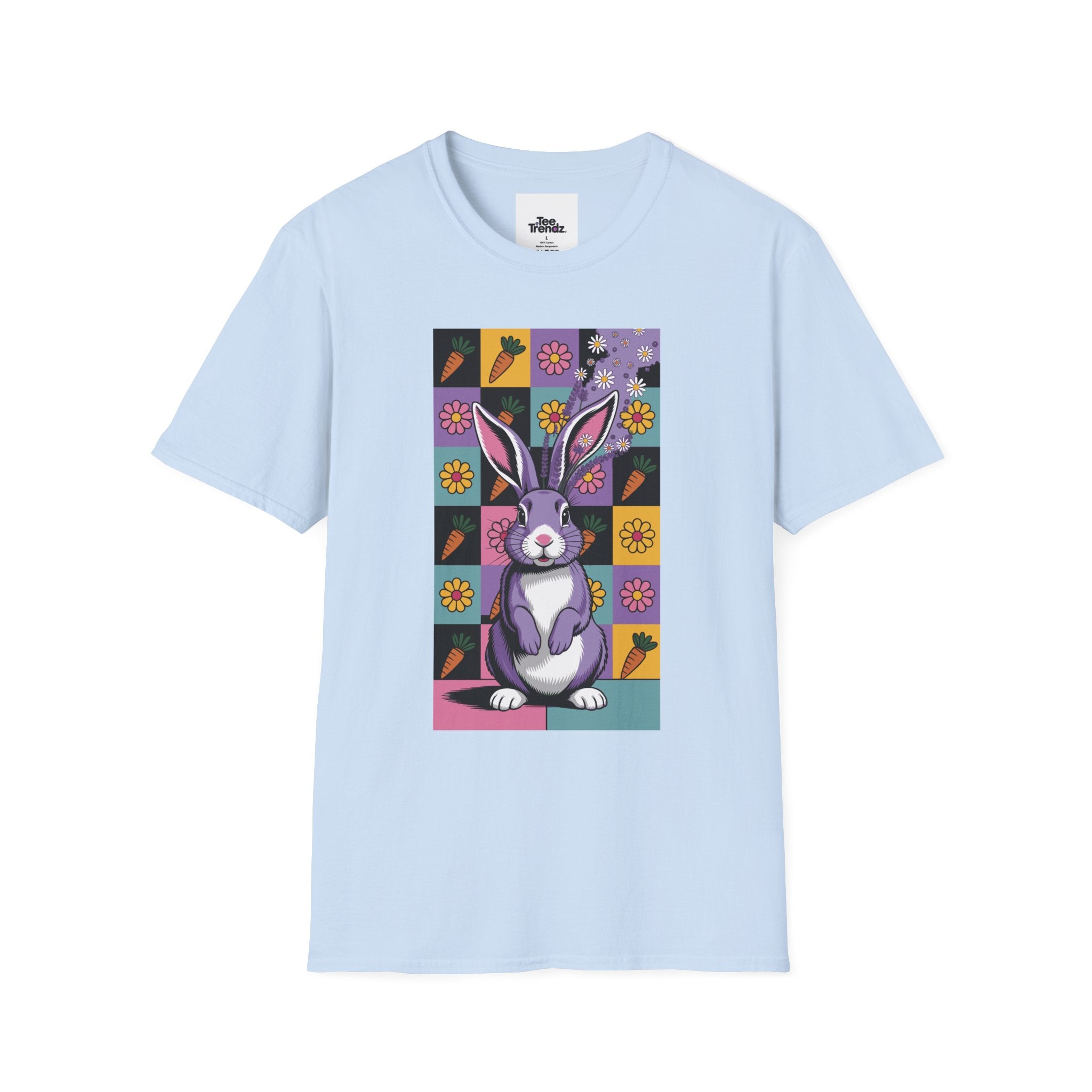 Easter Purple Bunny Art T-Shirt