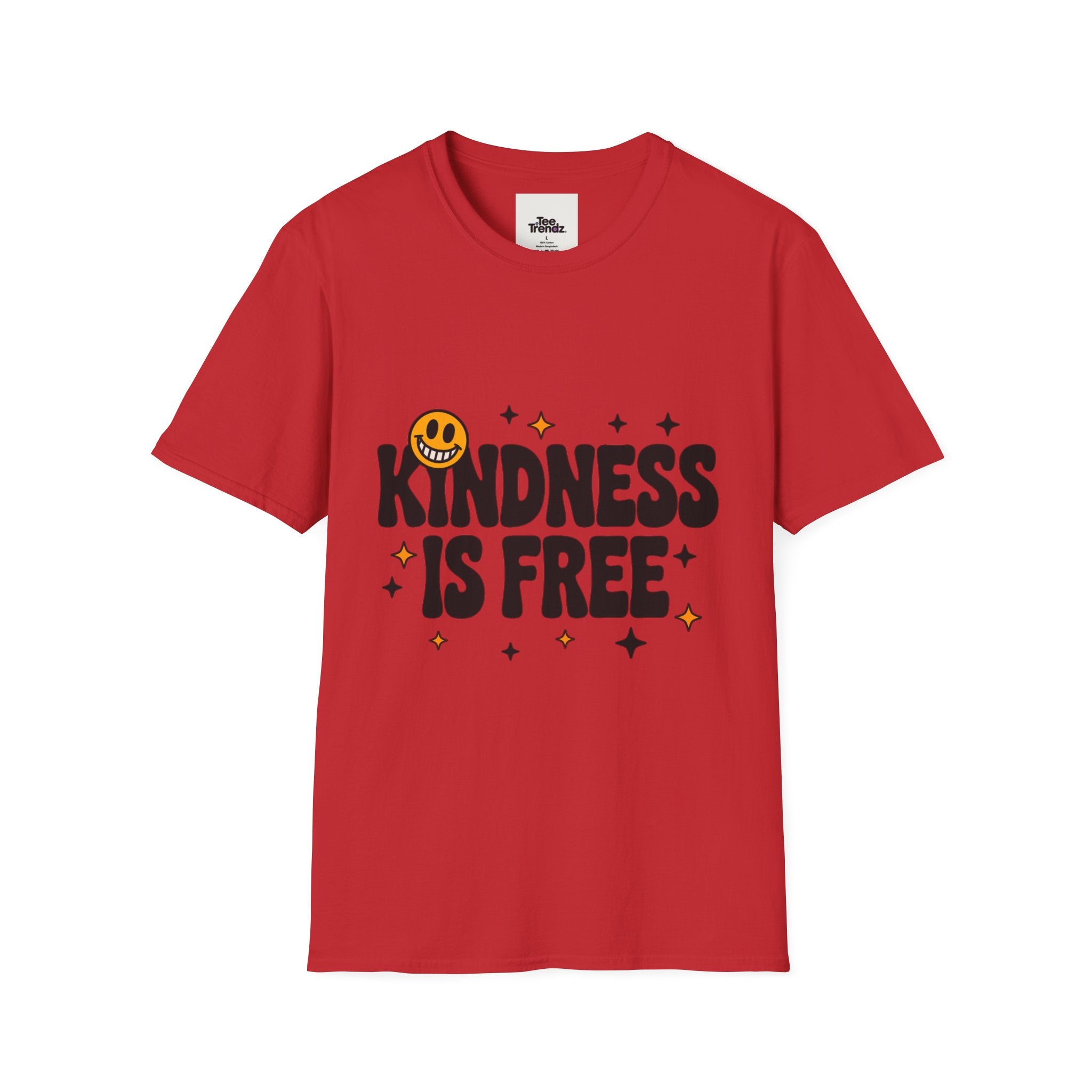 Kindness Is Free T-Shirt — Positive Message Smile Tee
