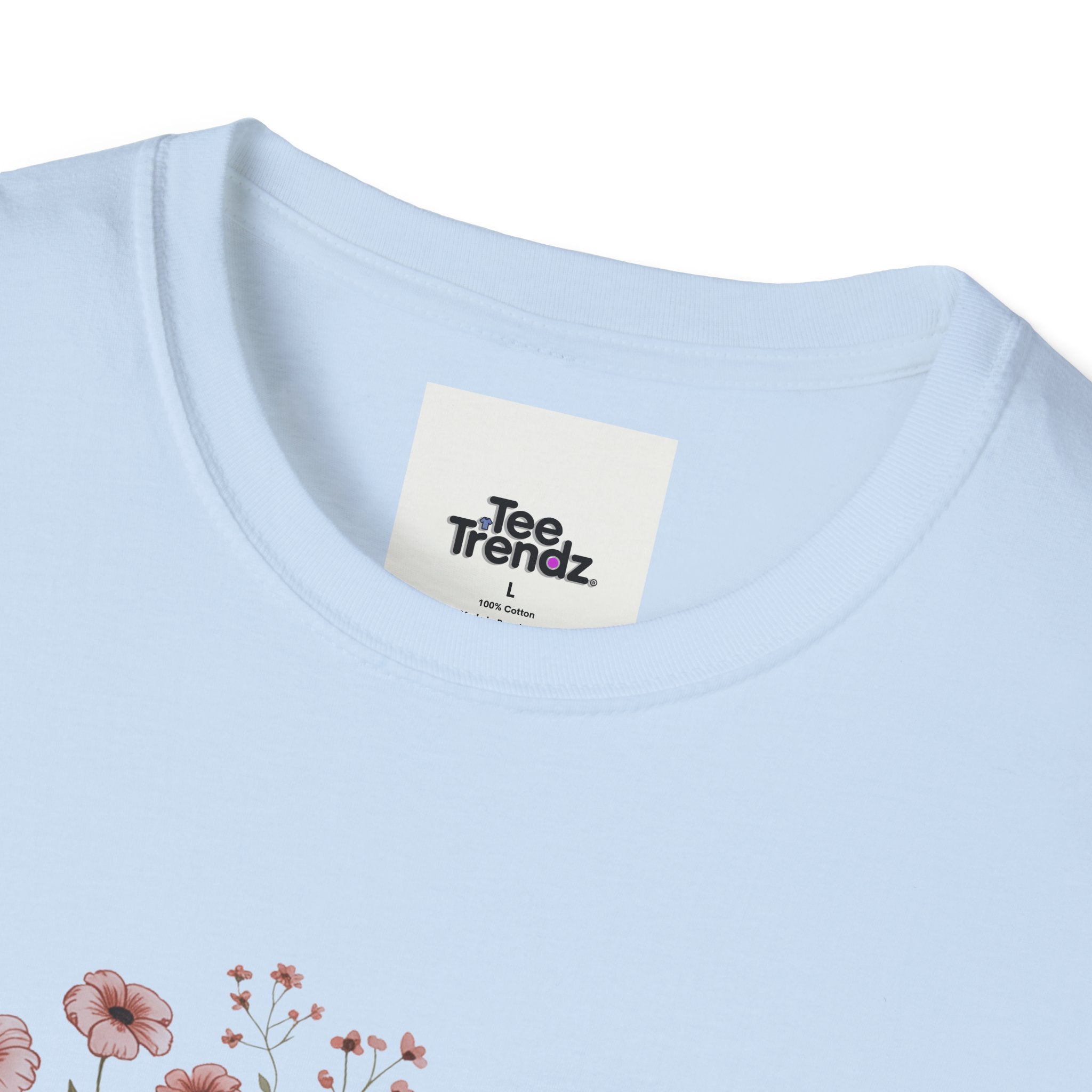 T-Shirt — "Rooted & Wild" Floral Woman Illustration | Boho Nature Tee for Women