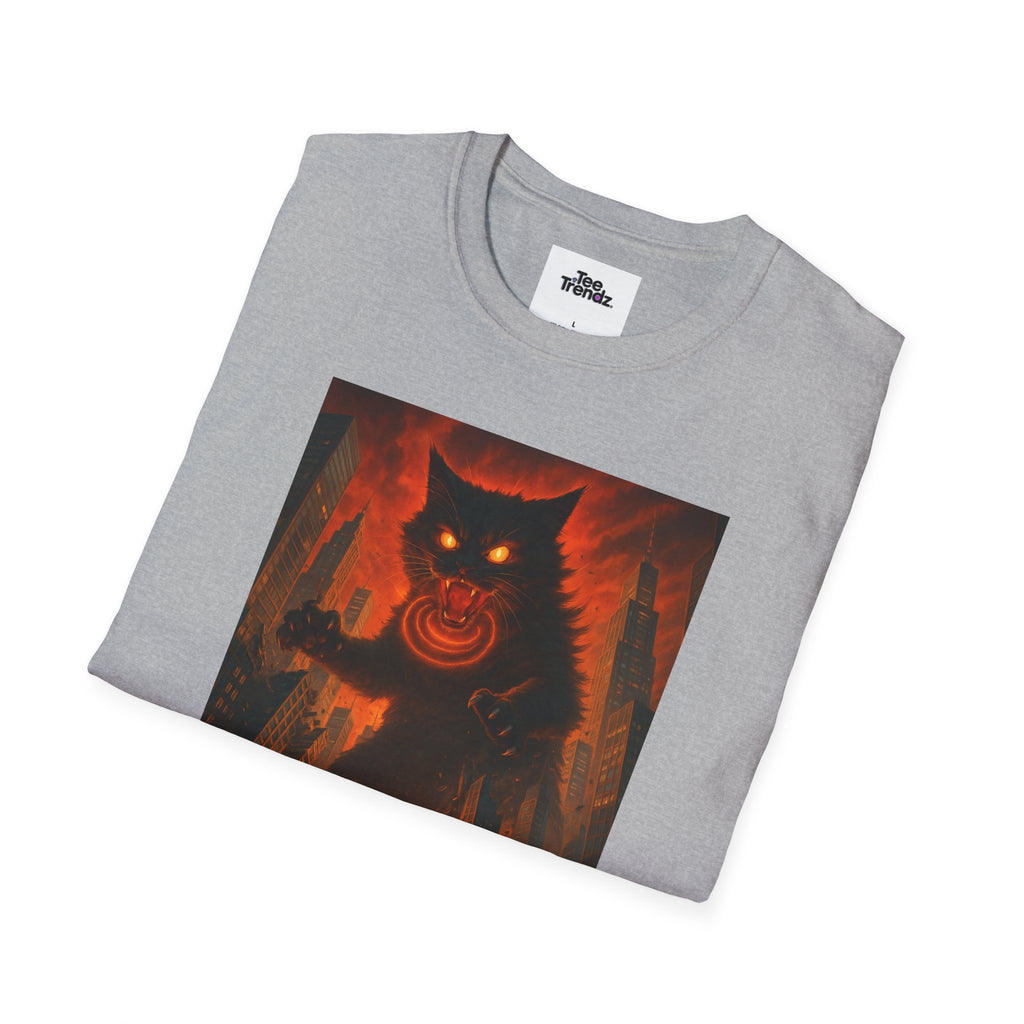 Demon Night T-Shirt — Fiery Monster Illustration Tee