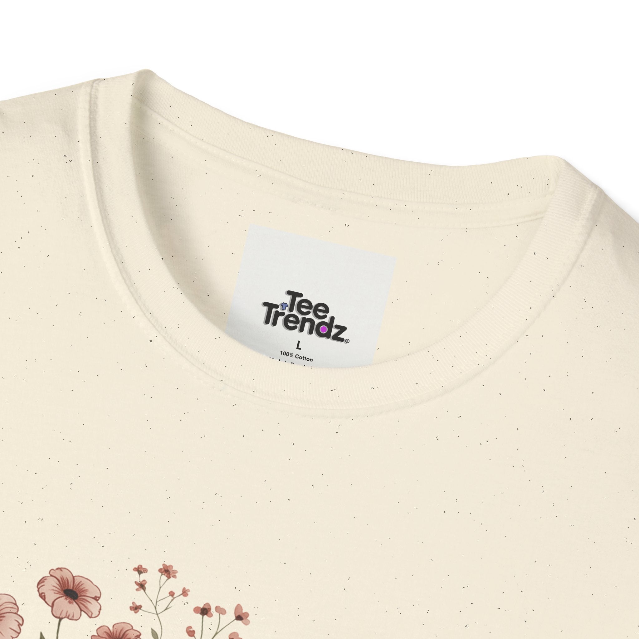 T-Shirt — "Rooted & Wild" Floral Woman Illustration | Boho Nature Tee for Women
