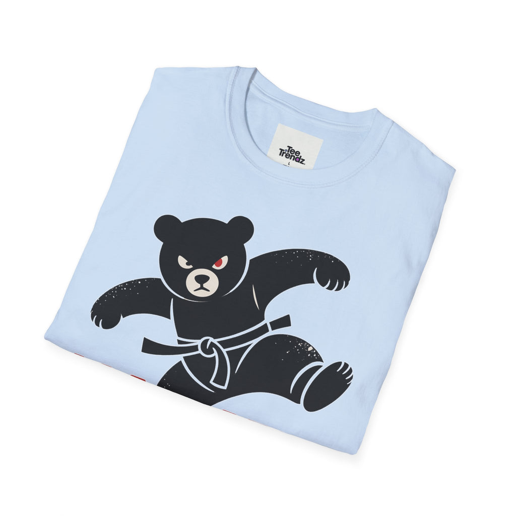 Karate Bear T‑Shirt — Martial Arts Bear with ‘KARATE’ and Japanese Text