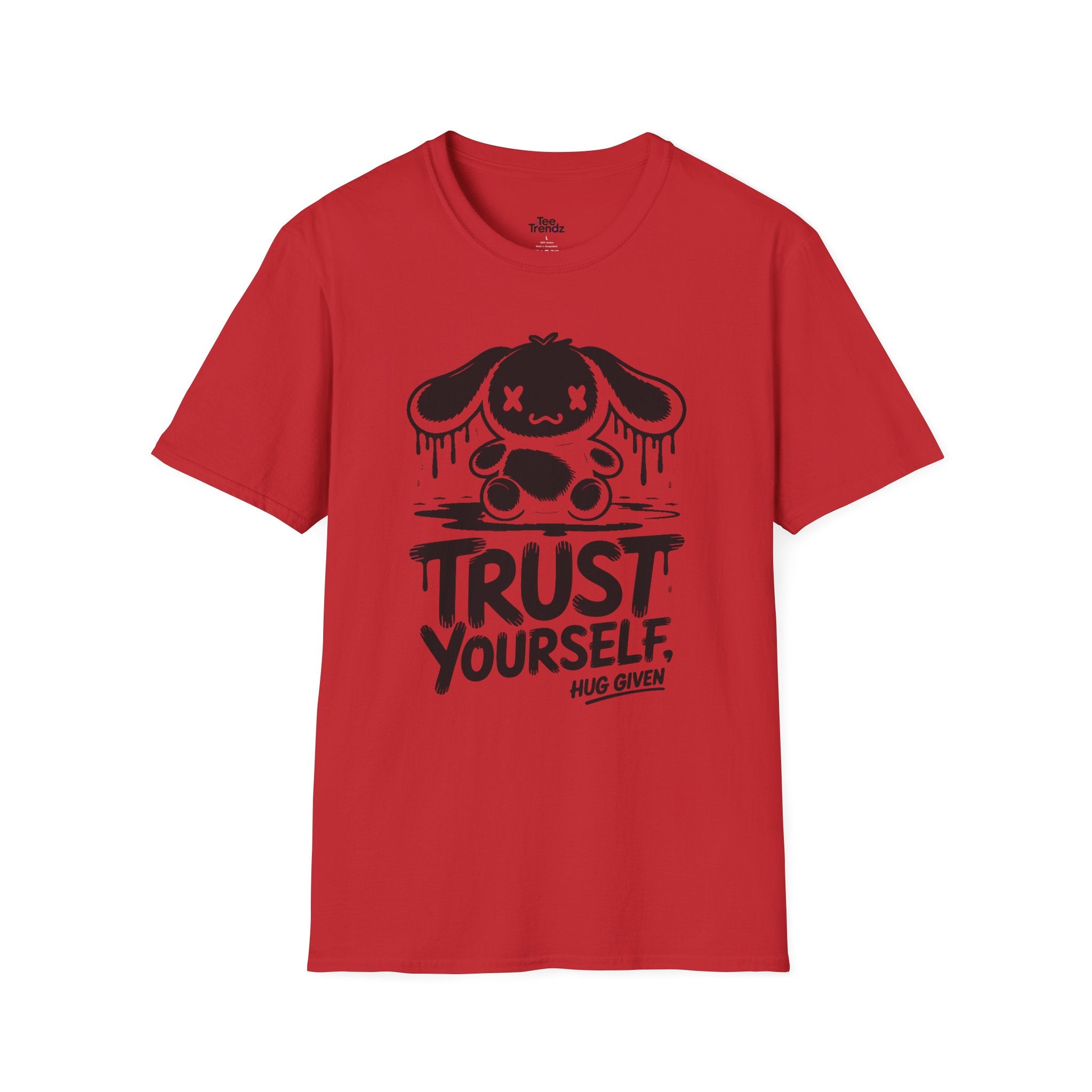 Trust Yourself Cute Bunny Graphic Tee — "Trust Yourself" Motivational T-Shirt