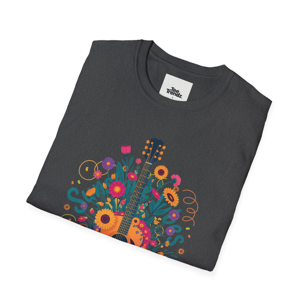 Nashville Vibes Guitar T-Shirt – Floral Music Festival Tee