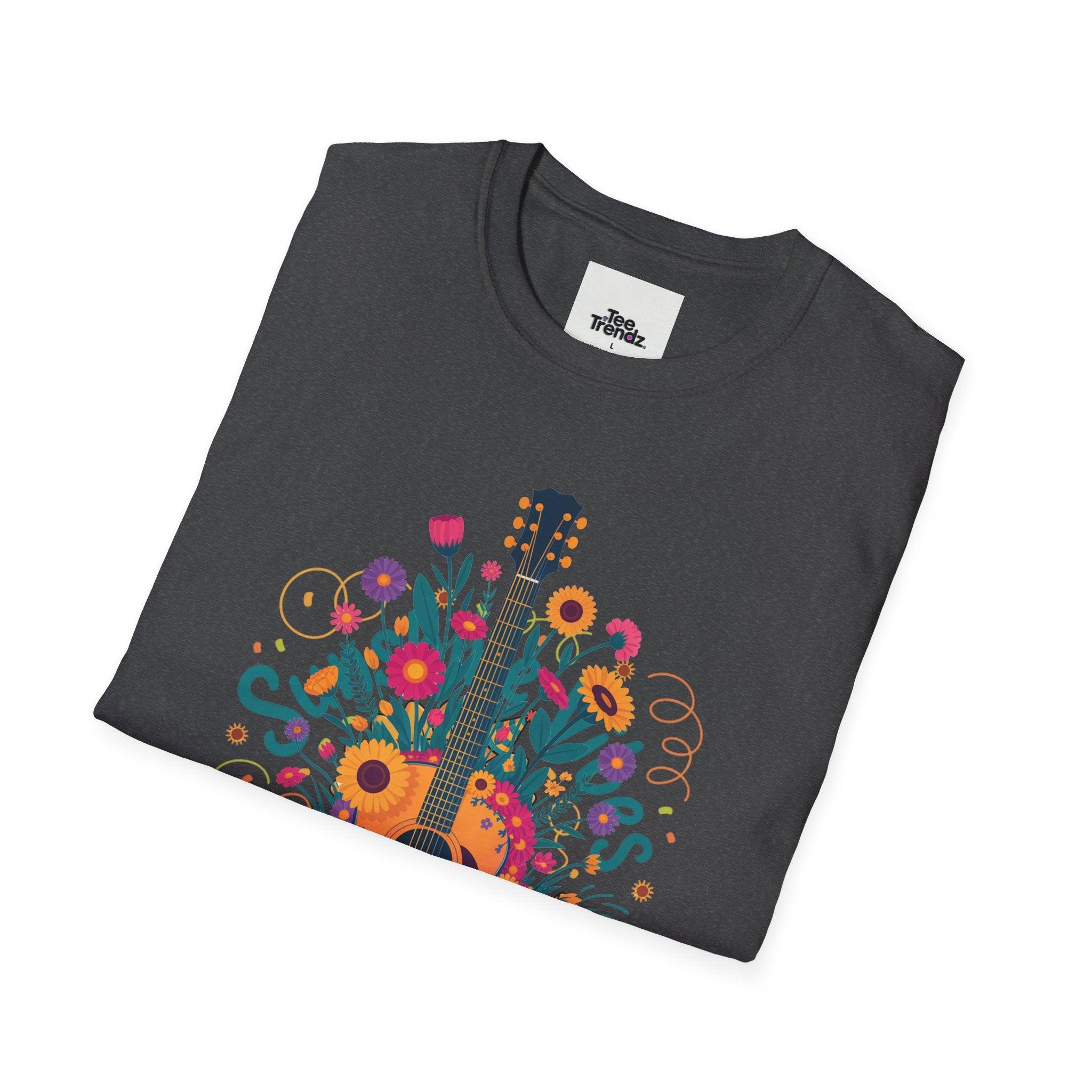 Nashville Vibes Guitar T-Shirt – Floral Music Festival Tee