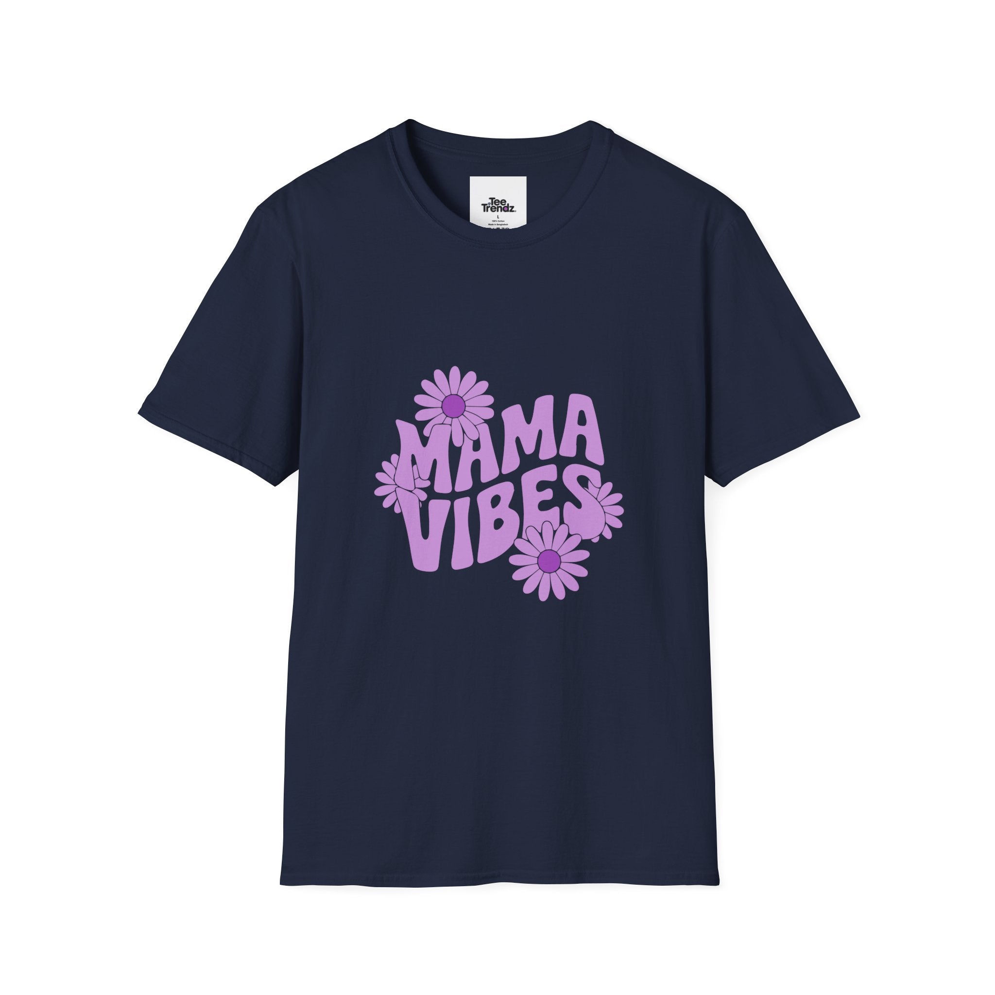 Mama Vibes Floral T-Shirt — Retro Daisy Mother's Day Tee