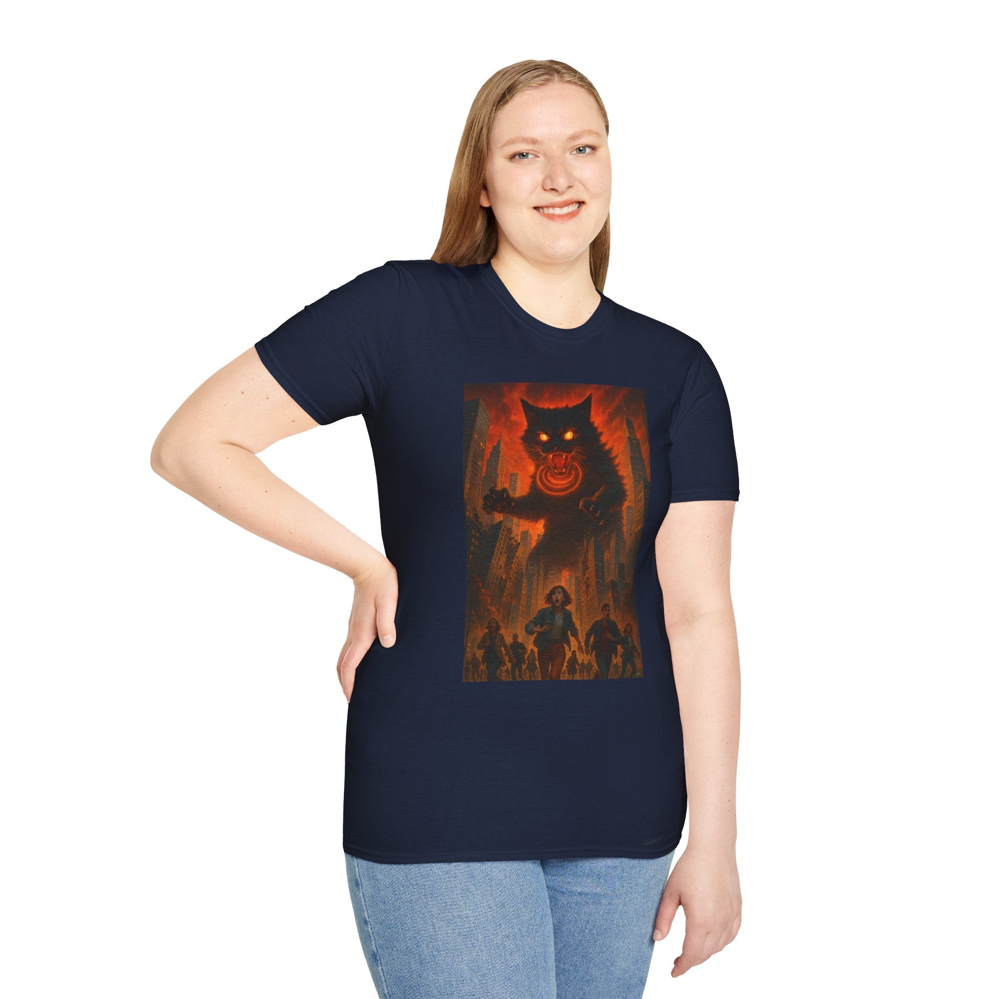 Demon Night T-Shirt — Fiery Monster Illustration Tee