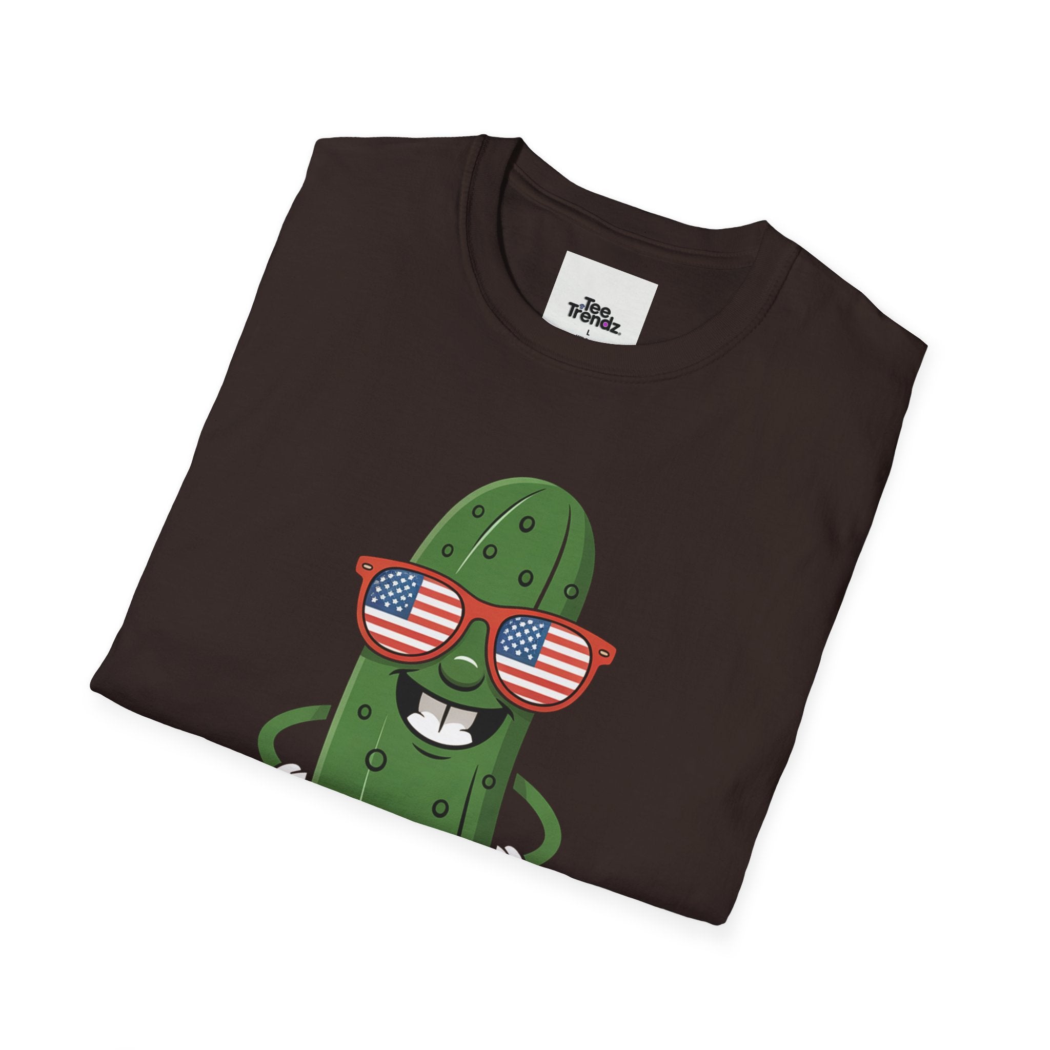 Patriotic Pickle T-Shirt — Cool Pickle with USA Sunglasses