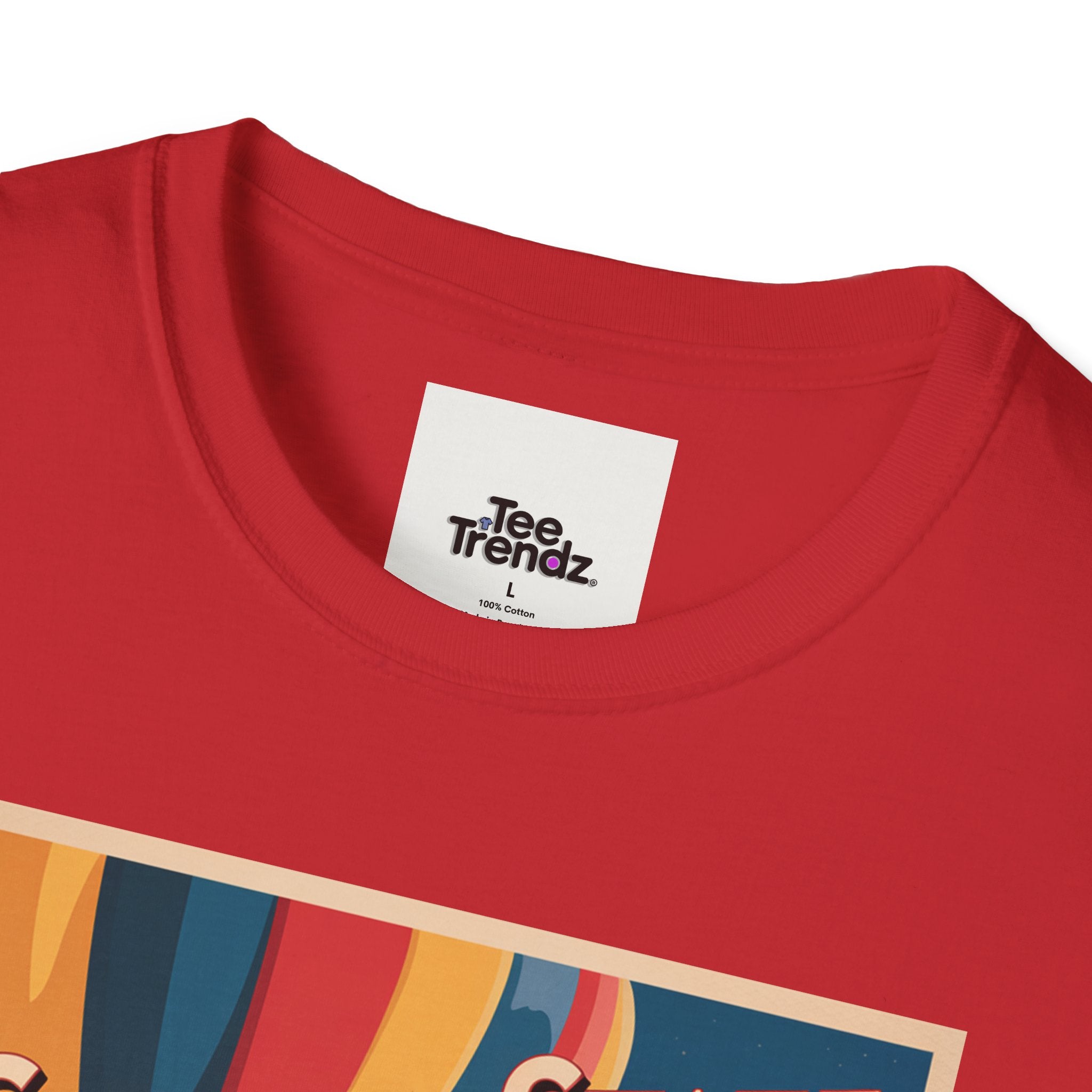 Golden State Hot Air Balloon T-Shirt — Vintage Travel Poster Tee