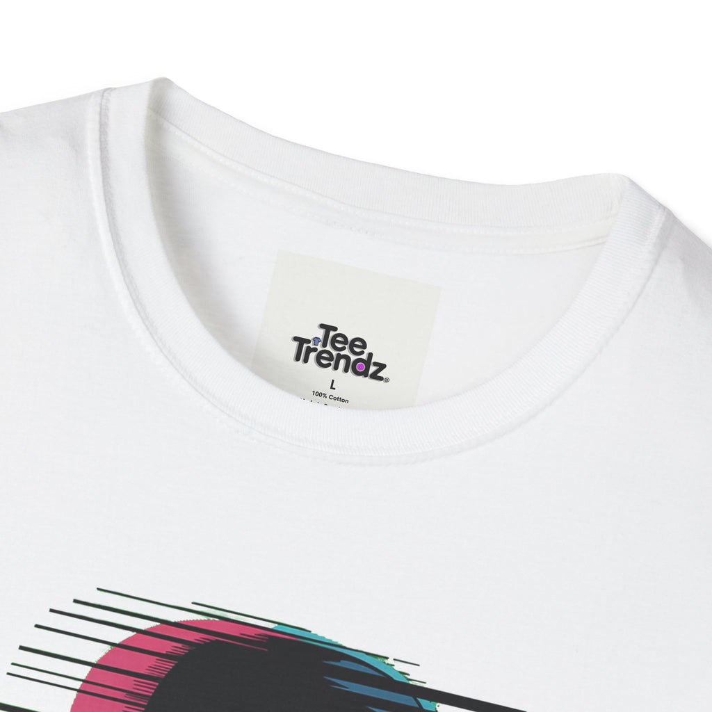 Glitch Kid Graphic T-Shirt — Retro Neon Horror Cute Tee
