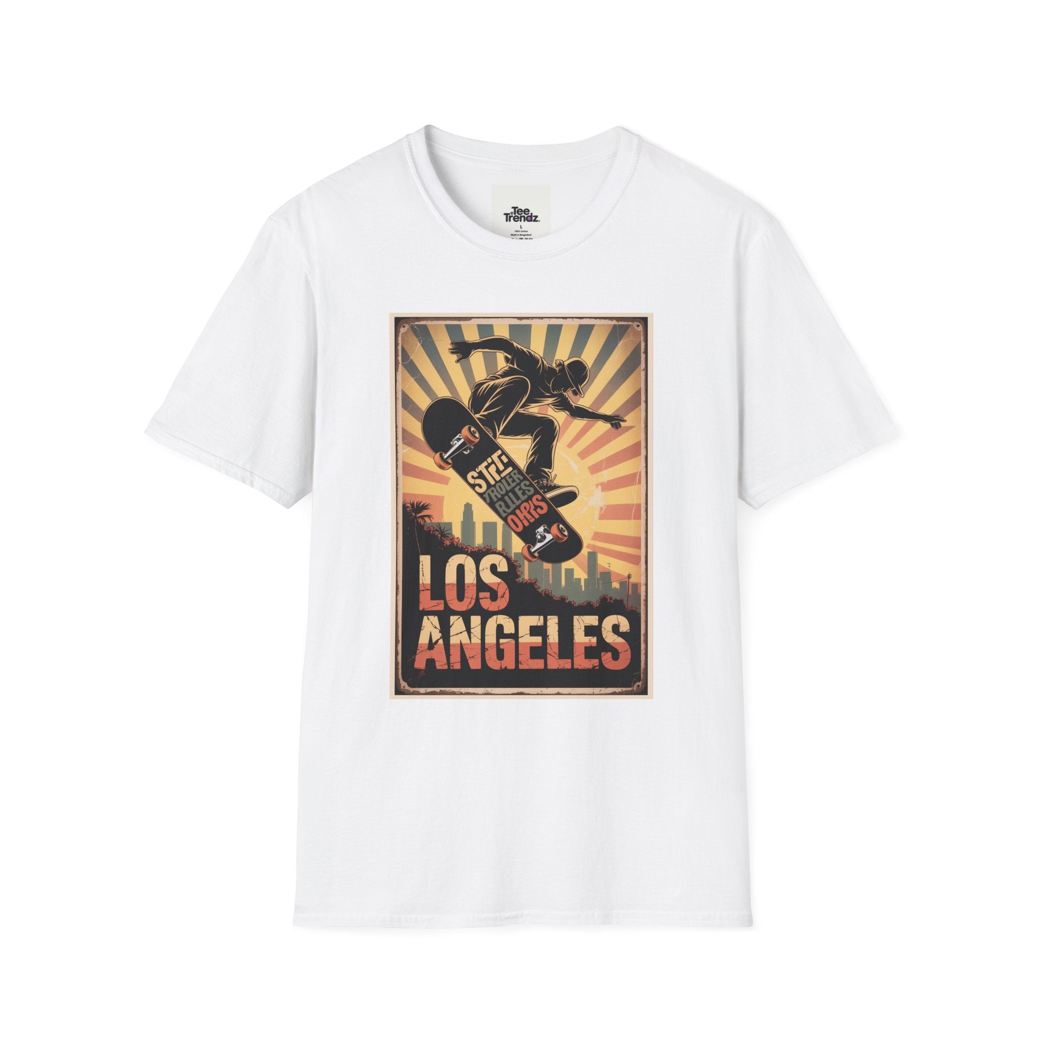 Los Angeles Skateboard Vintage Poster T-Shirt