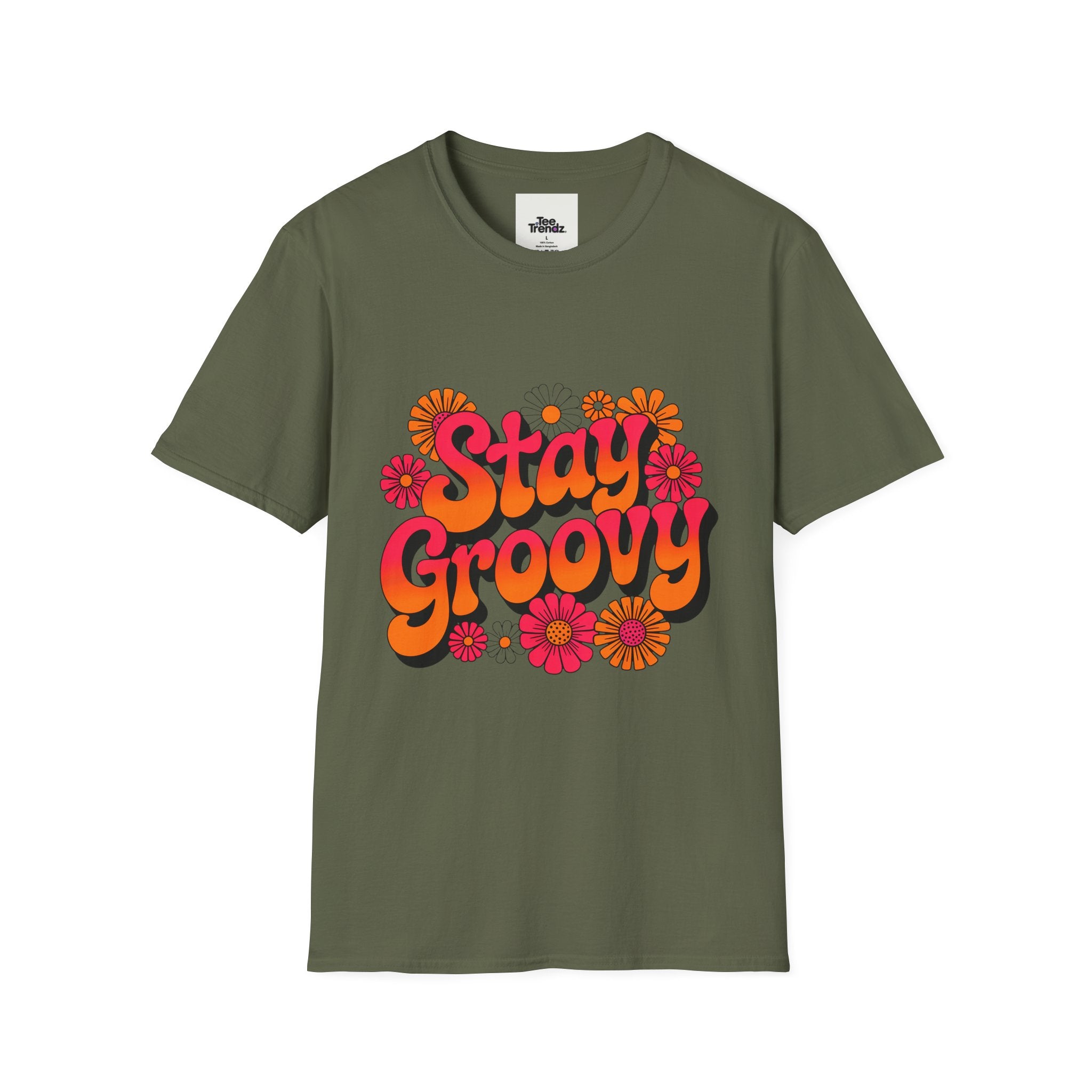 Stay Groovy T-Shirt — Retro 70s Floral Graphic Tee