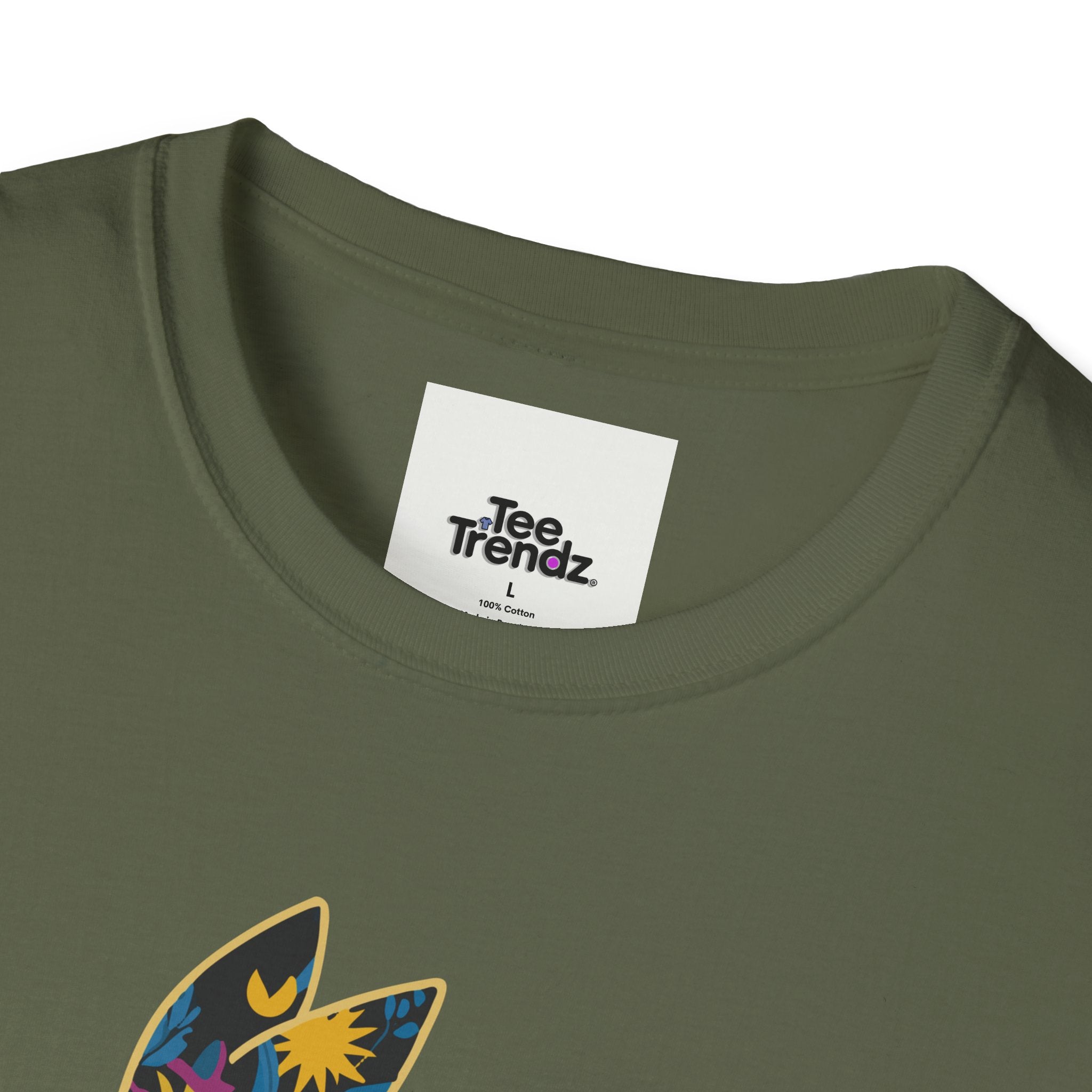 Floral Silhouette Rabbit T-Shirt