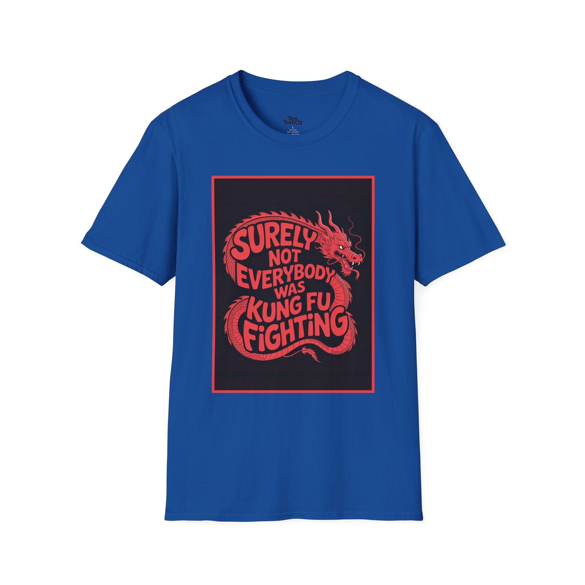 Kung Fu Dragon T‑Shirt — “Surely Not Everybody Was Kung Fu Fighting” Retro Martial Arts Tee