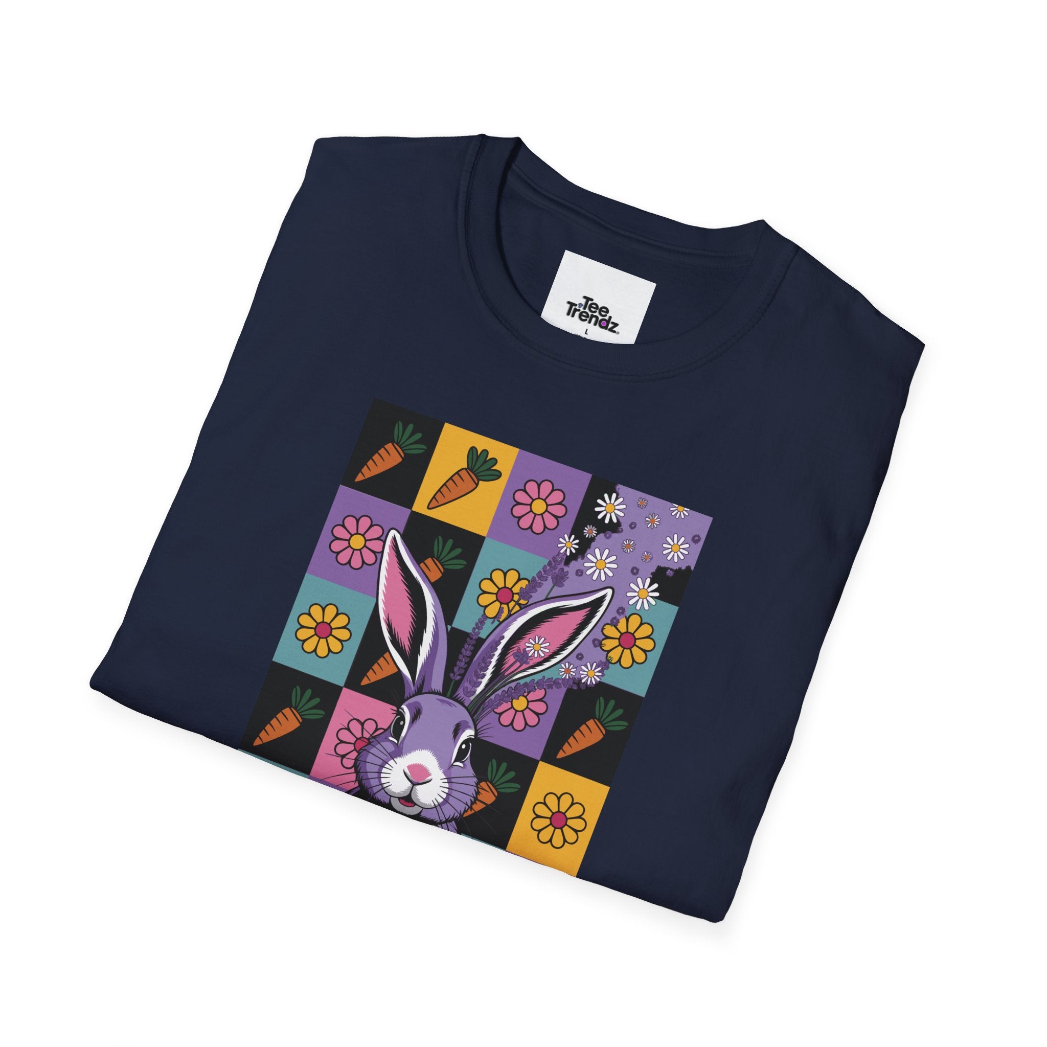 Easter Purple Bunny Art T-Shirt