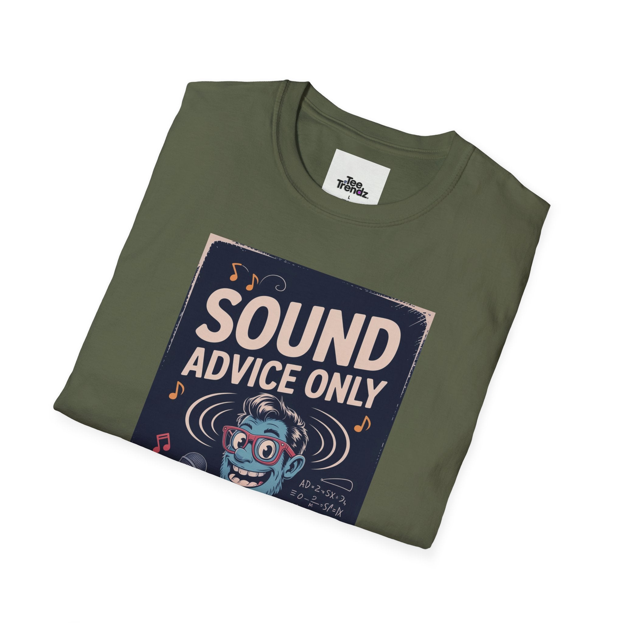 Sound Advice Only T-Shirt — Retro Cartoon Monkey Therapist Graphic Tee