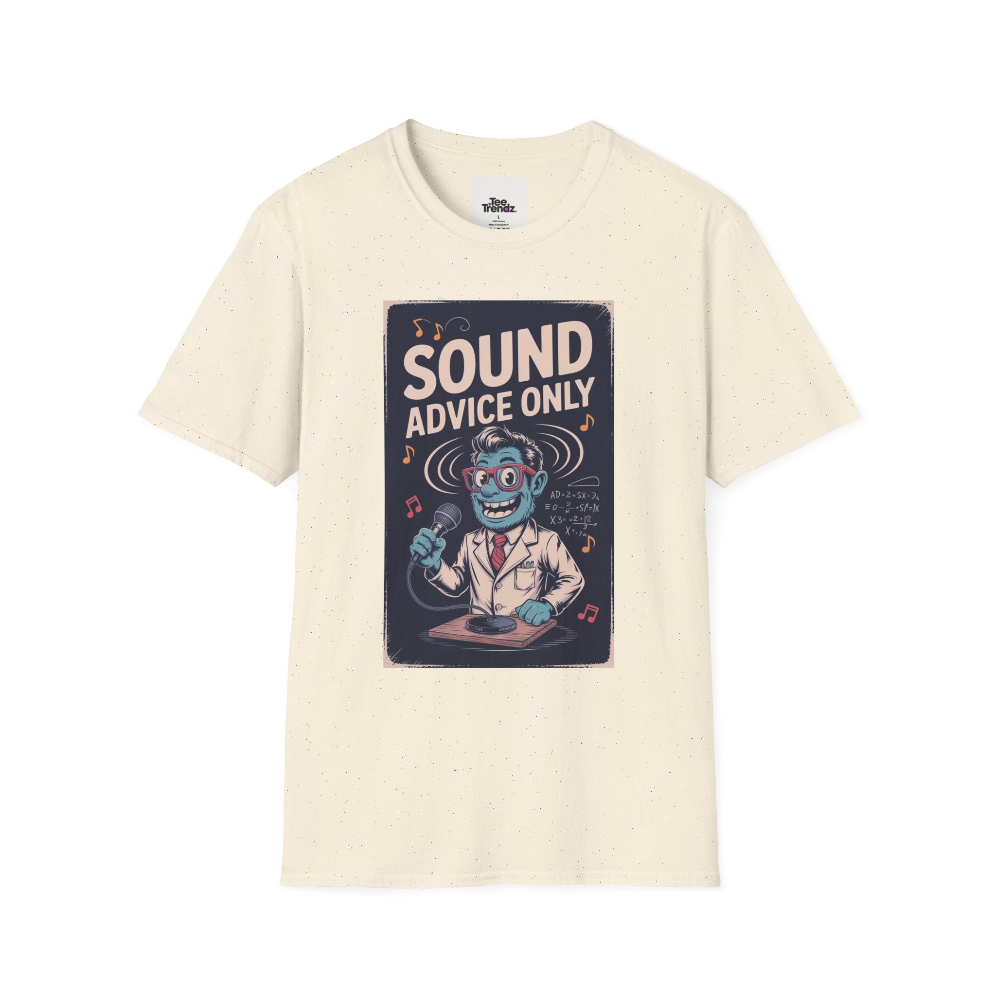 Sound Advice Only T-Shirt — Retro Cartoon Monkey Therapist Graphic Tee