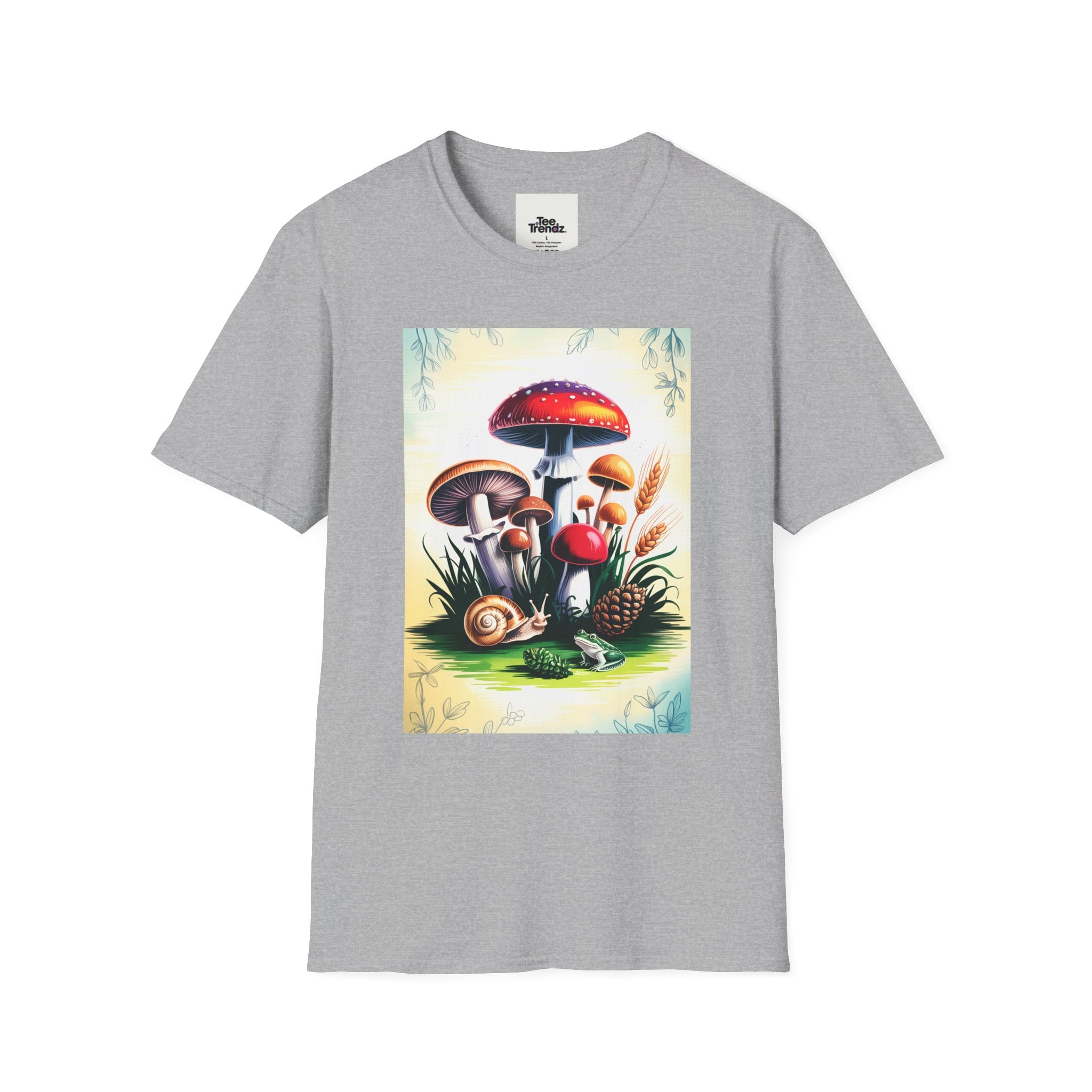 Mushroom Garden T-Shirt — Vintage Botanical Fungi Illustration