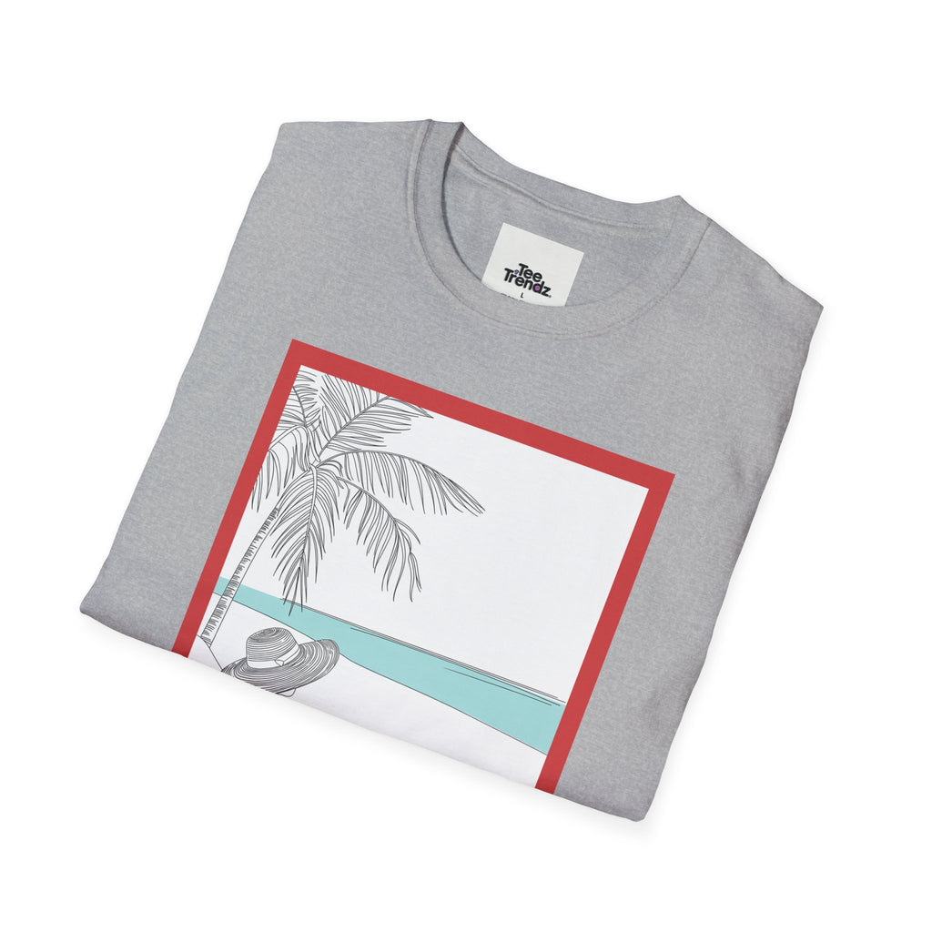 Summer Beach Graphic T-Shirt — 'SUMMER' Retro Palm & Relaxation Design