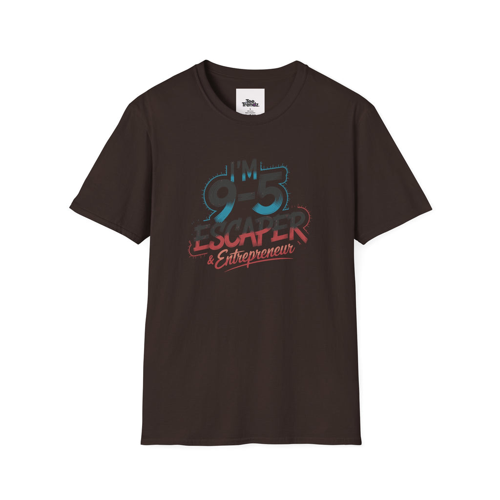 T-Shirt — "I'm a 9-5 Escaper & Entrepreneur" Retro Graphic Tee