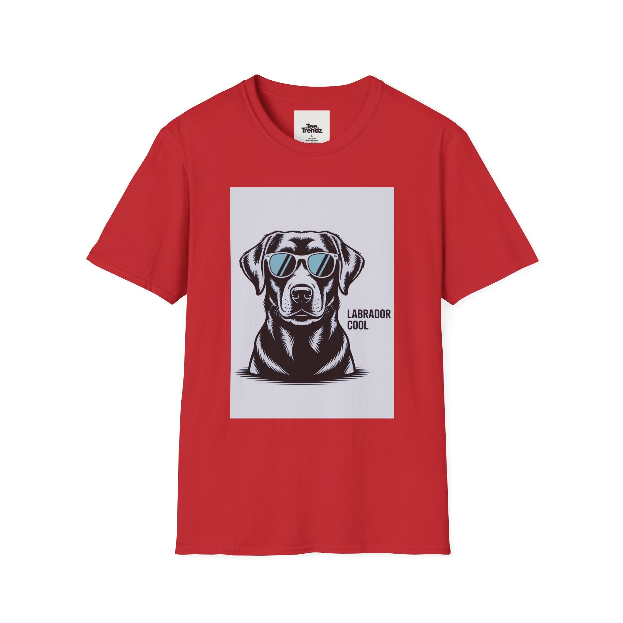 Labrador Cool T-Shirt — Black Lab with Sunglasses Graphic