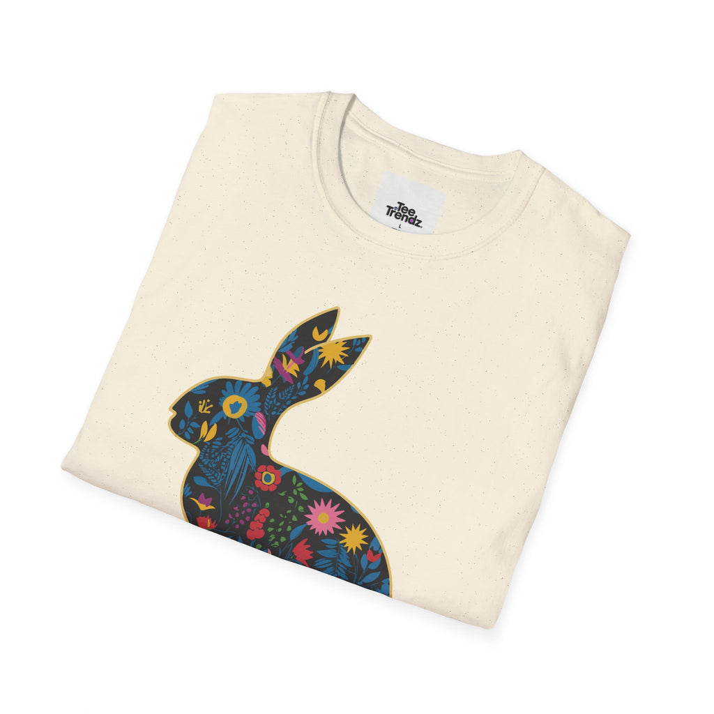 Floral Silhouette Rabbit T-Shirt