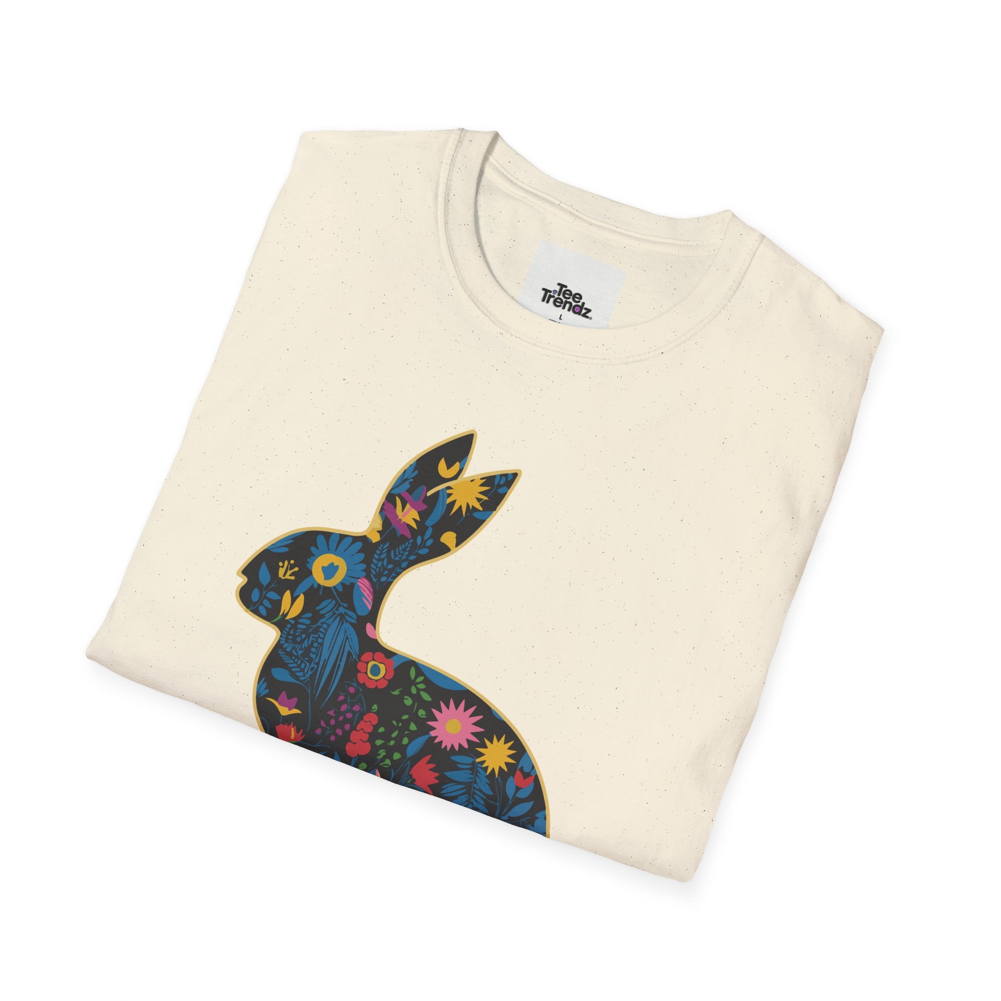 Floral Silhouette Rabbit T-Shirt