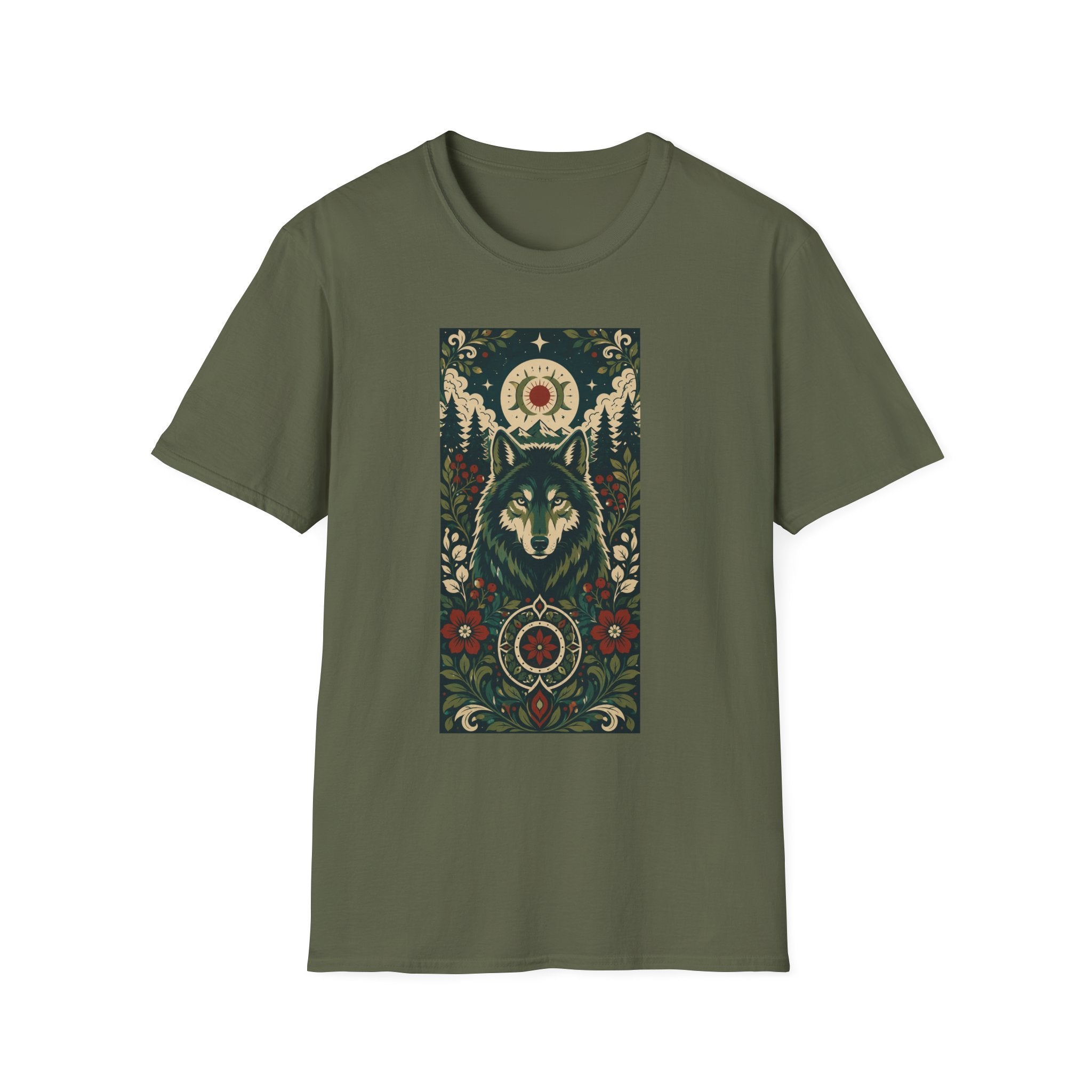 Wolf Spirit T-Shirt — Mystic Forest Moon Graphic
