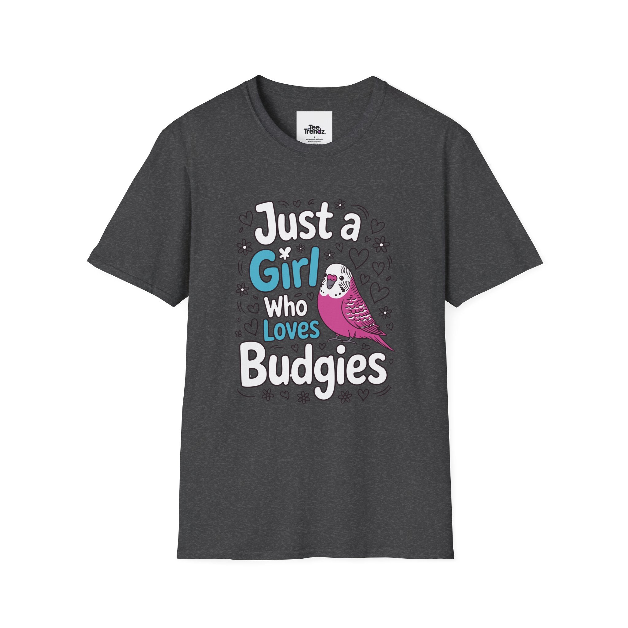Just a Girl Who Loves Budgies T-Shirt – Cute Budgie Parakeet Tee for Bird Lovers
