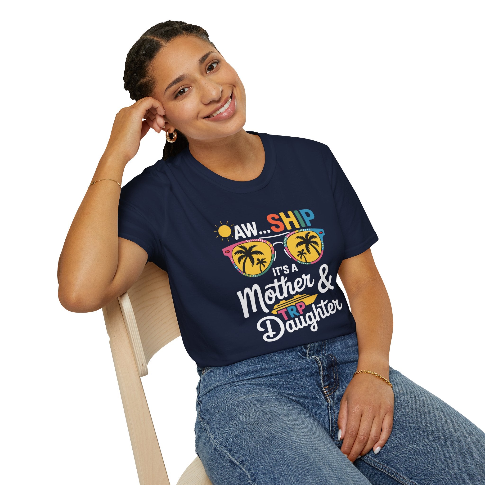 Mother & Daughter Trip T-Shirt – "Aw...Ship" Tropical Sunglasses Vacation Tee