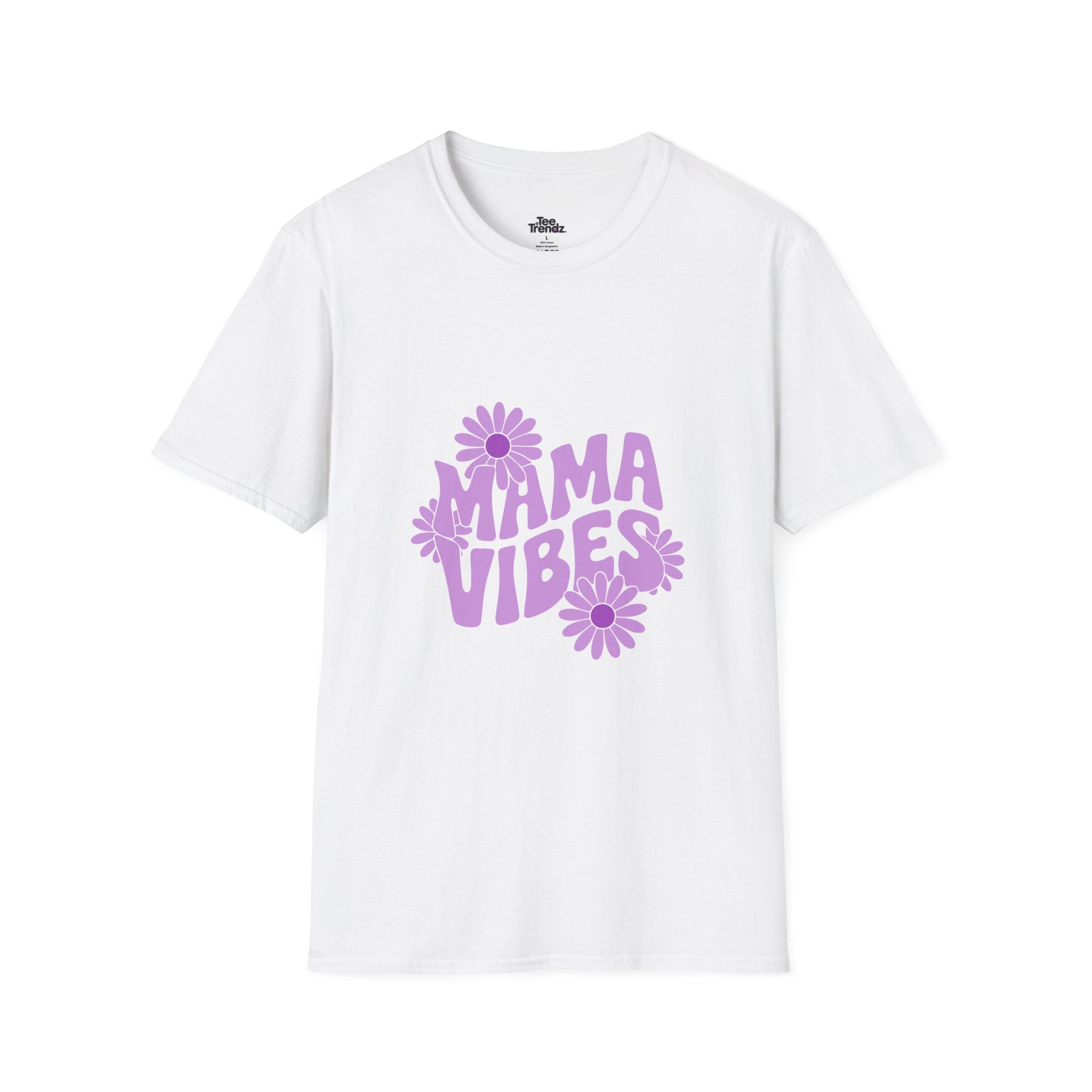 Mama Vibes Floral T-Shirt — Retro Daisy Mother's Day Tee