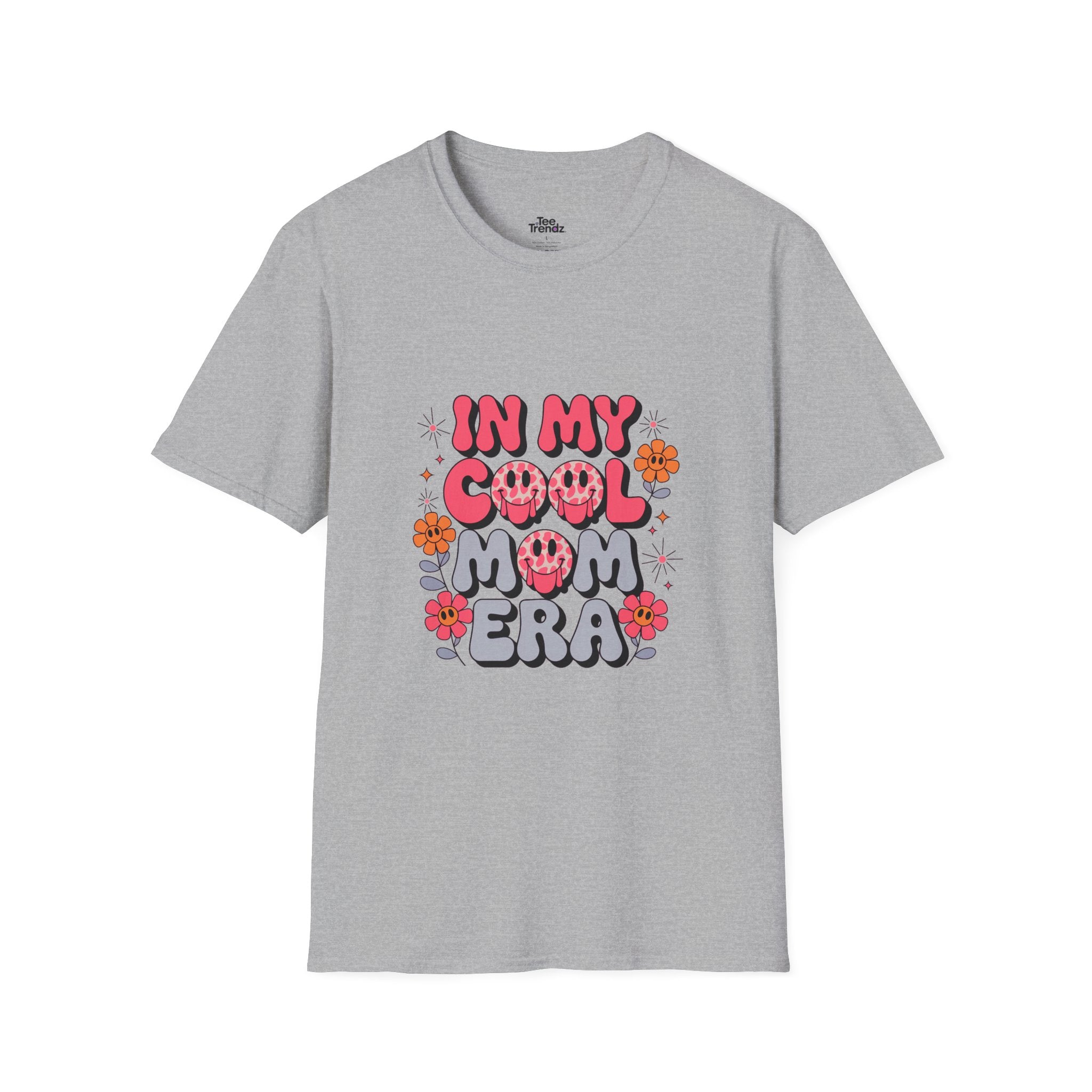 T-Shirt — "In My Cool Mom Era" Retro Floral Graphic Tee