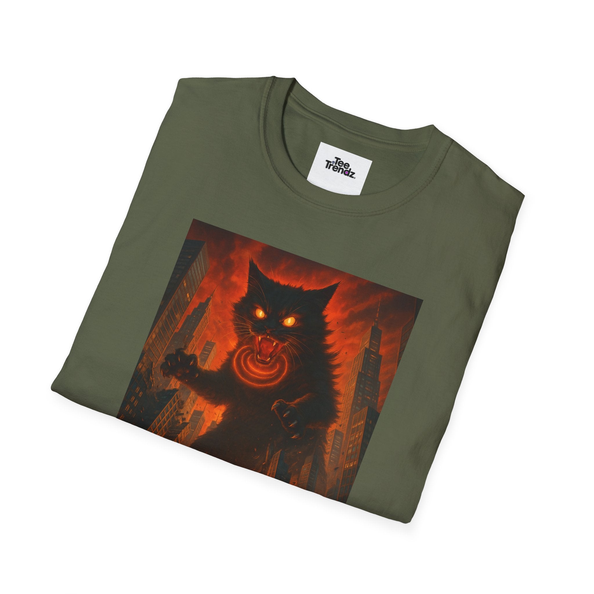 Demon Night T-Shirt — Fiery Monster Illustration Tee