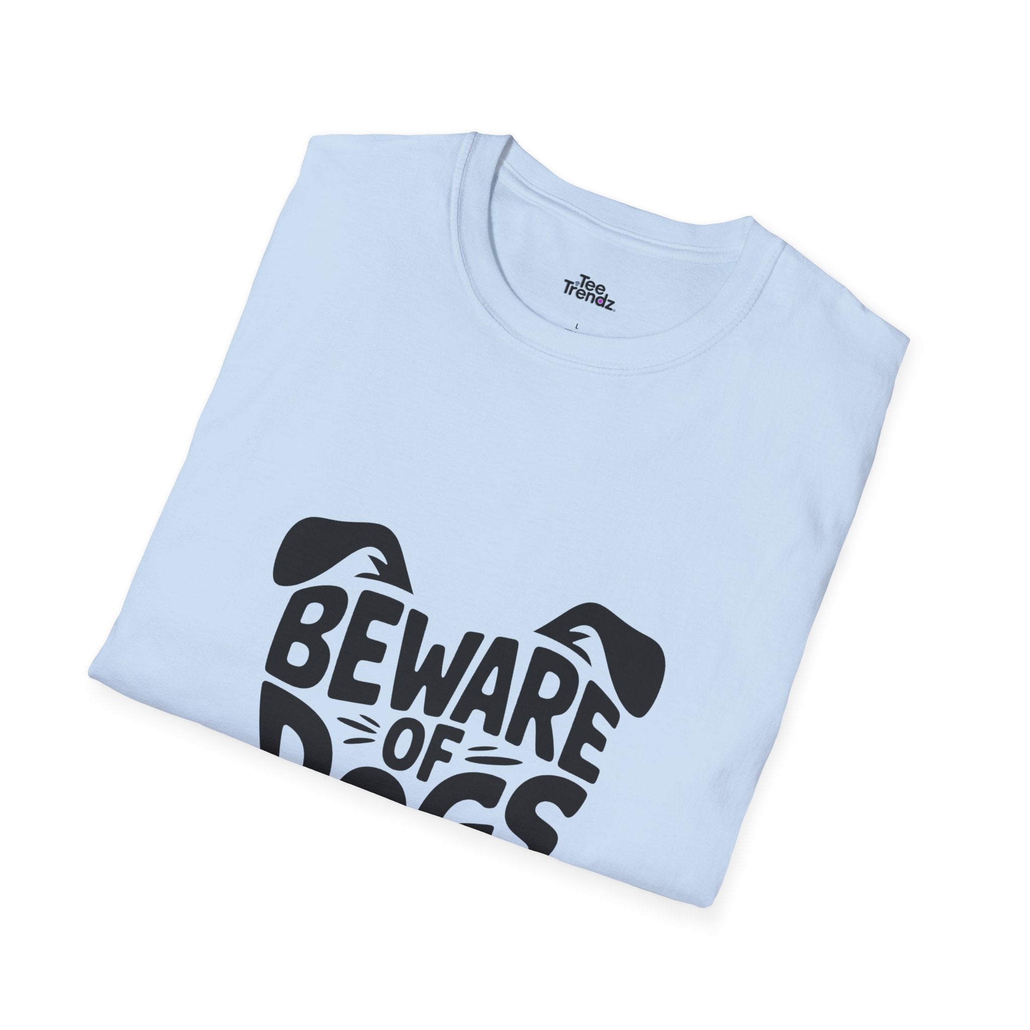 Beware of Dogs T-Shirt — Cute Dog Face Graphic Tee for Dog Lovers