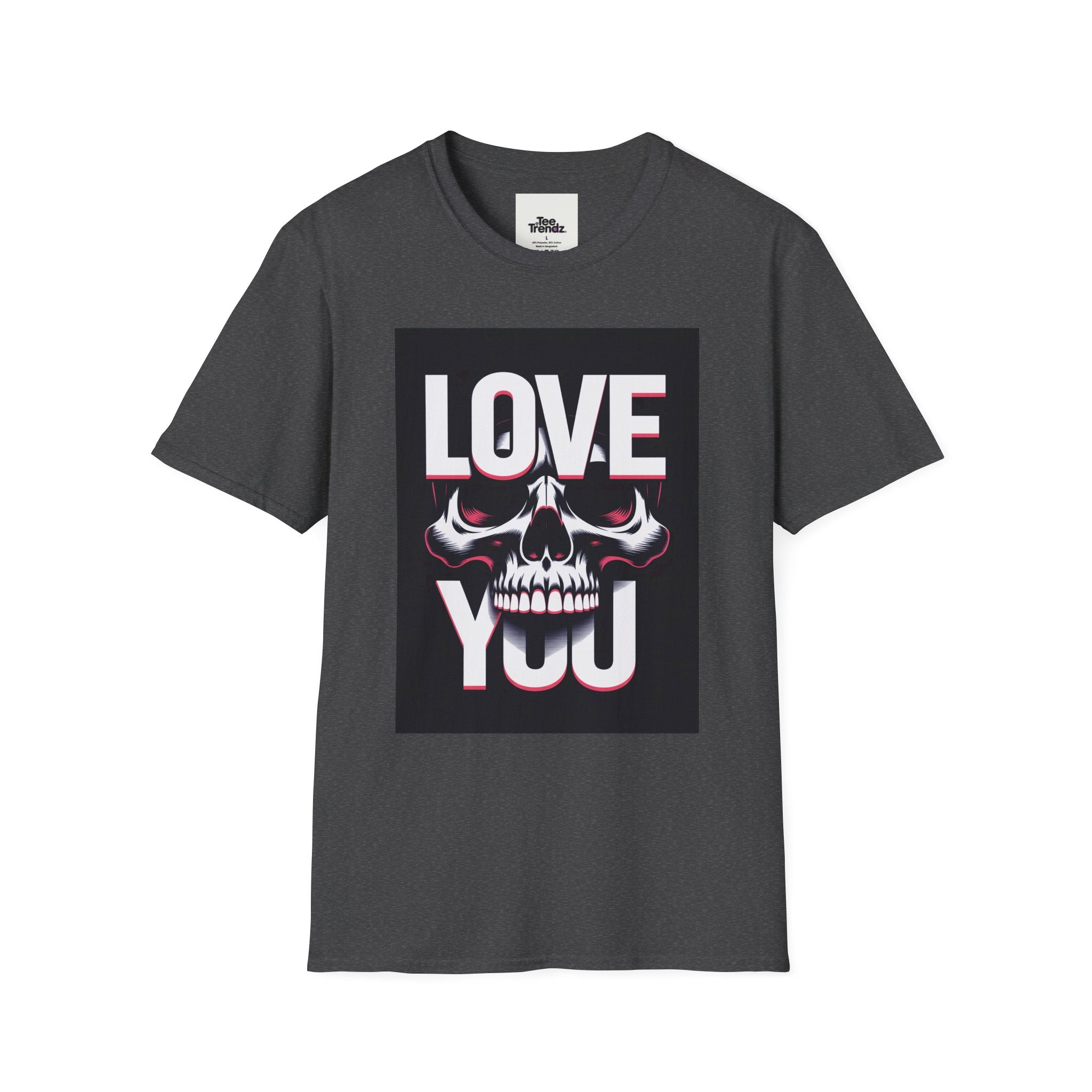 Love You Skull T-Shirt — Gothic Valentine Graphic Tee