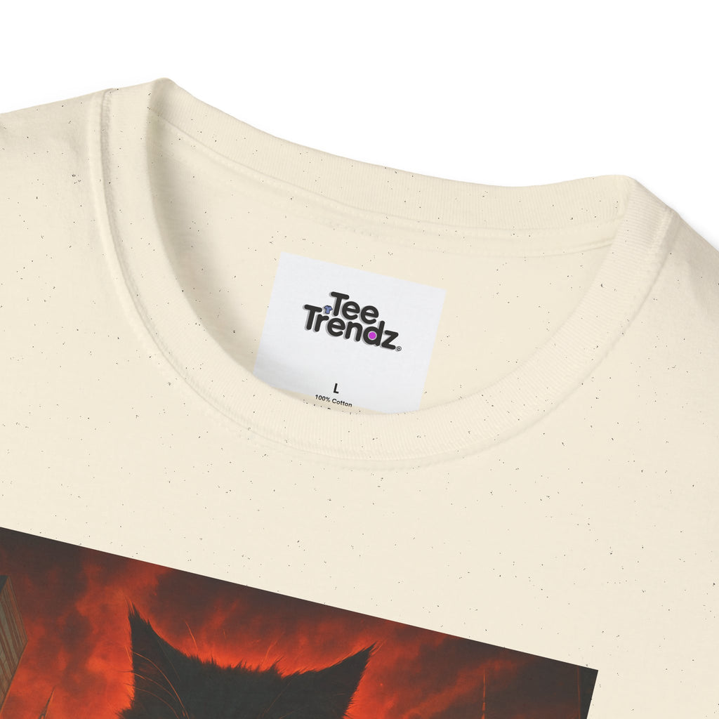 Demon Night T-Shirt — Fiery Monster Illustration Tee