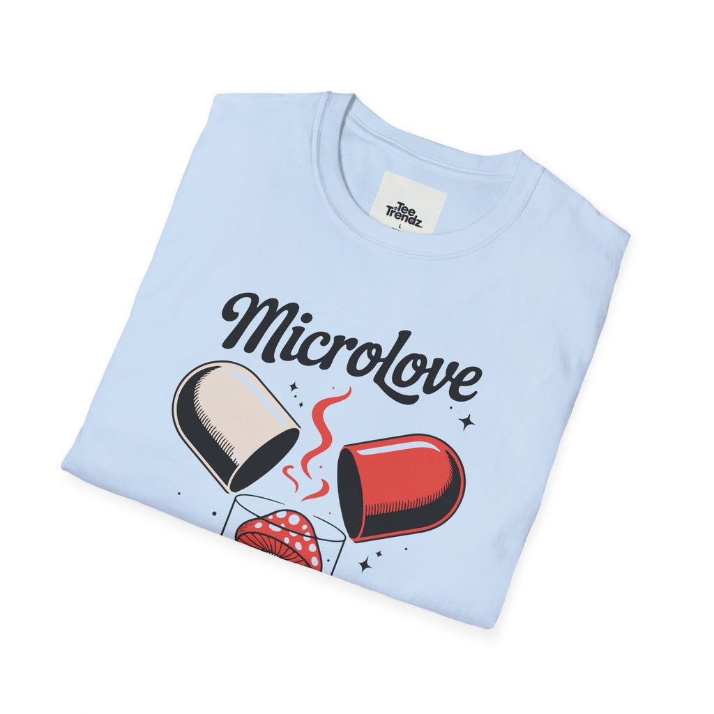 T-Shirt — "Microlove" Cute Mushroom Capsule Graphic Tee