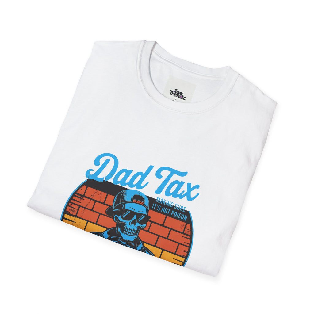 Dad Tax T-Shirt – Retro Skull Dad with Popcorn Graphic, Funny Father’s Day Gift