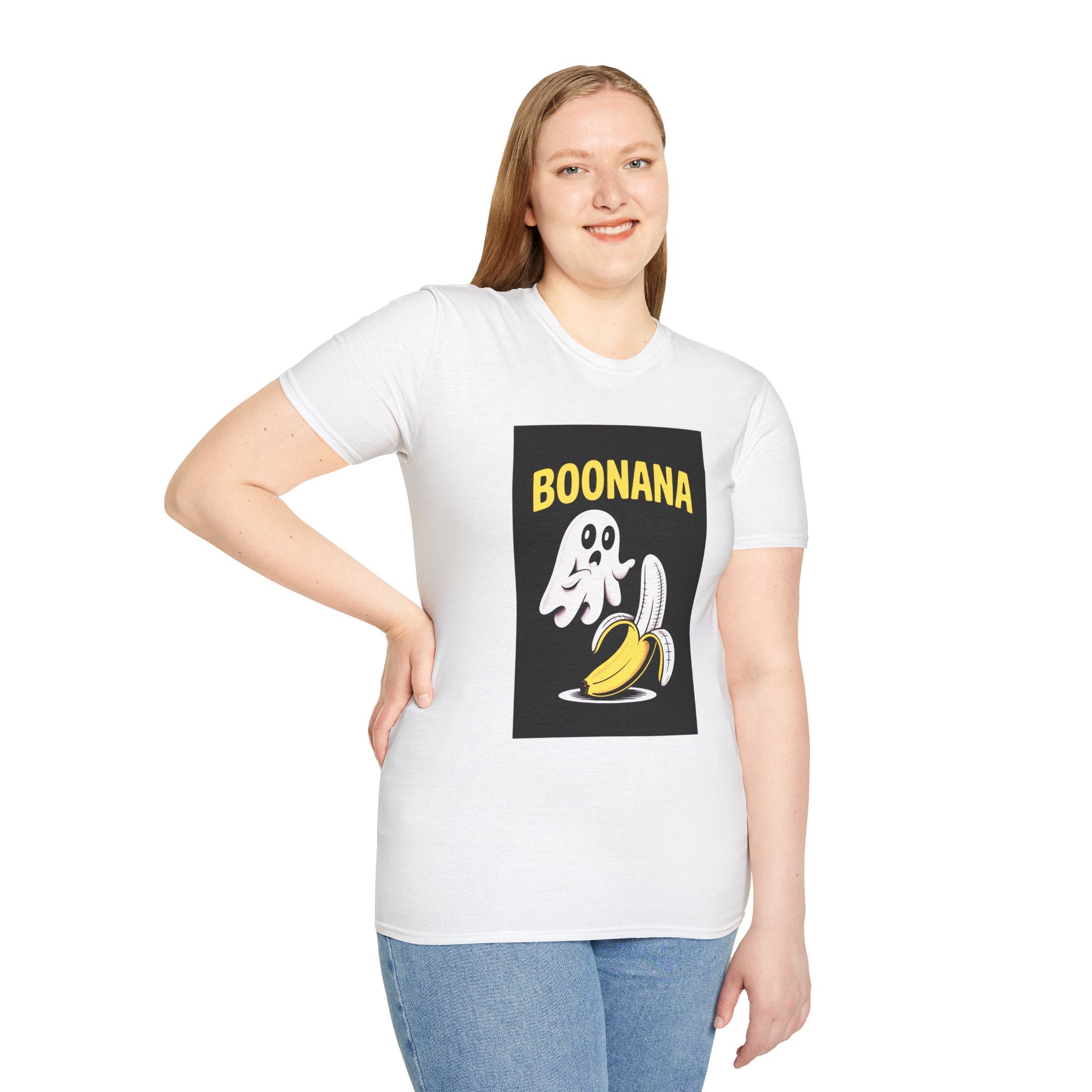 Boonana Ghost Banana Graphic T-Shirt — Funny Halloween Fruit Tee
