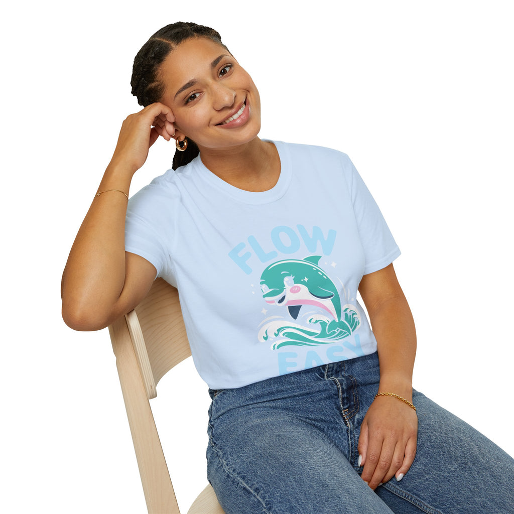 Flow Easy Dolphin T-Shirt — Cute Sea Life Graphic Tee