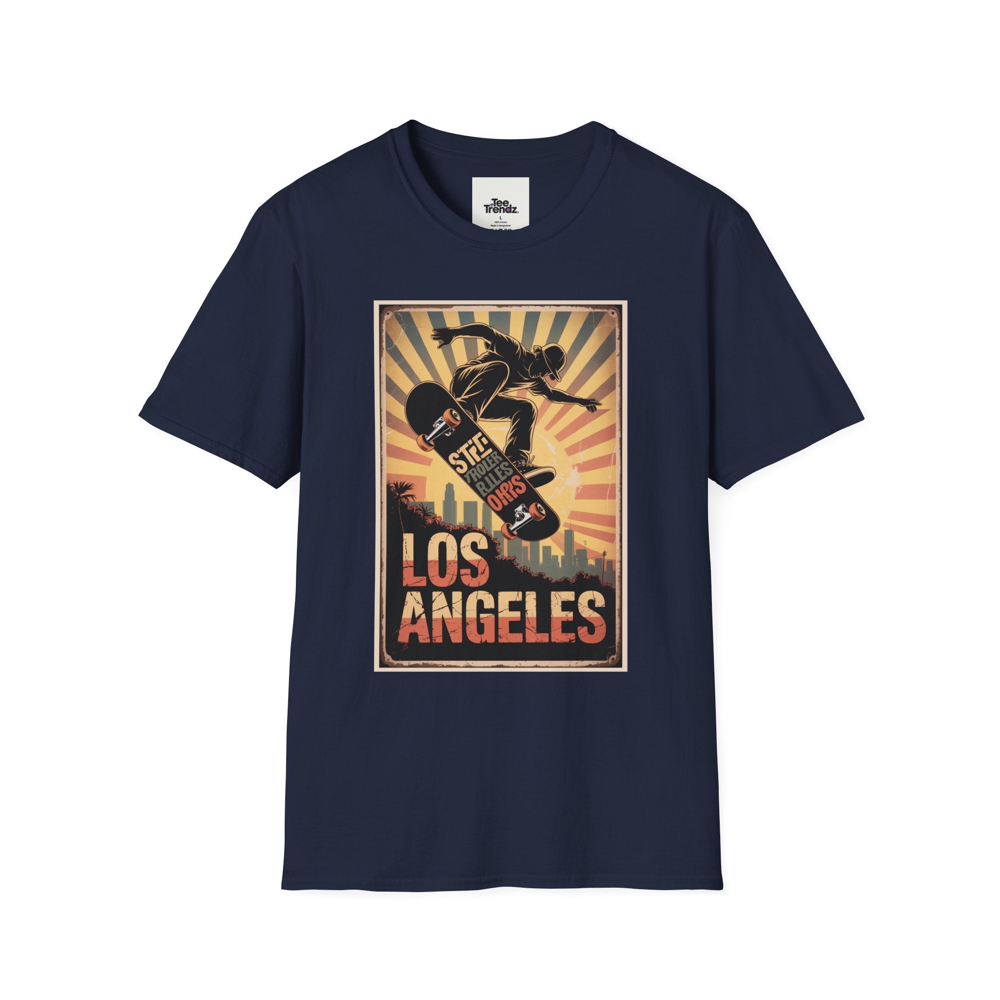 Los Angeles Skateboard Vintage Poster T-Shirt