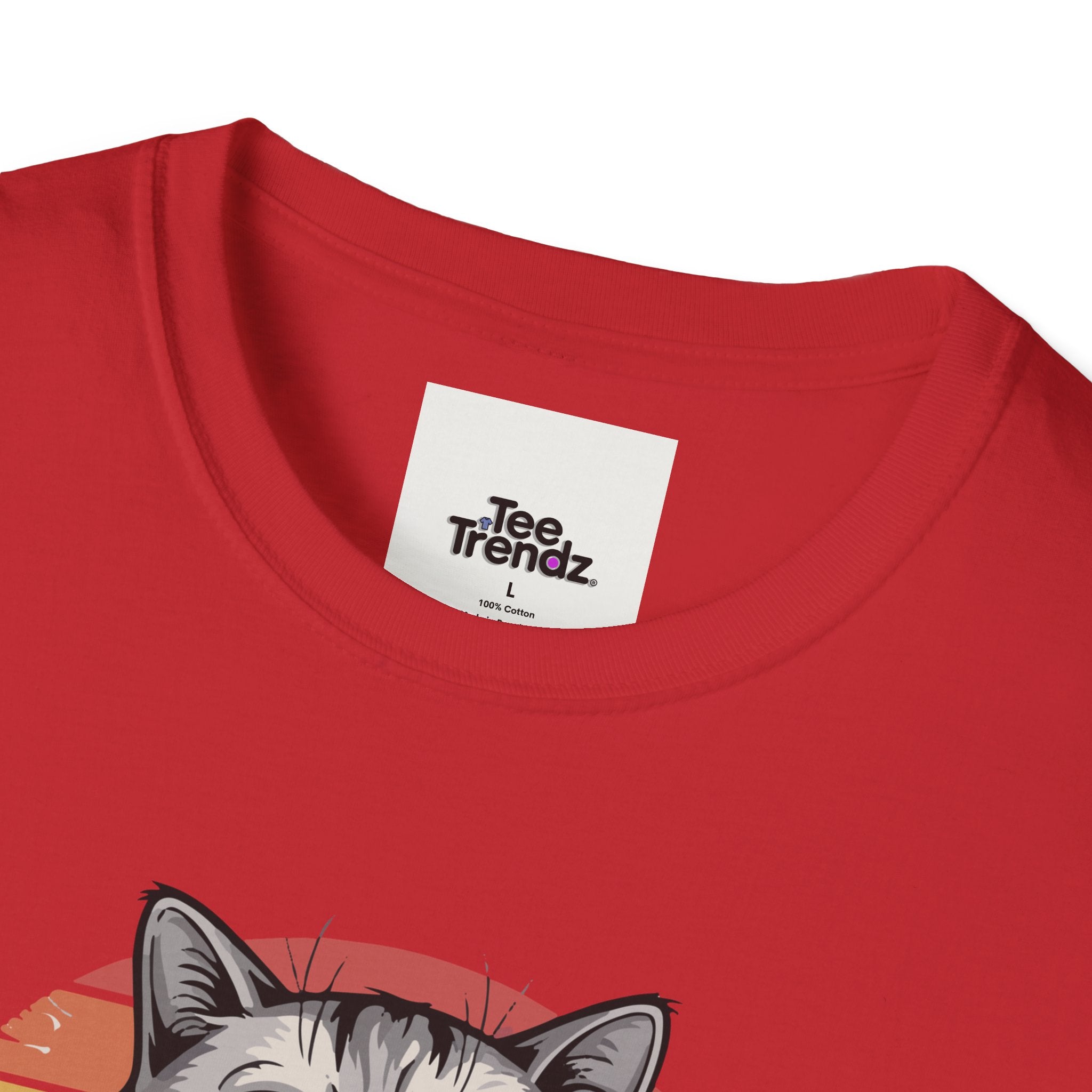 Fine… Cat T-Shirt — Retro Striped Cute Kitty Graphic Tee