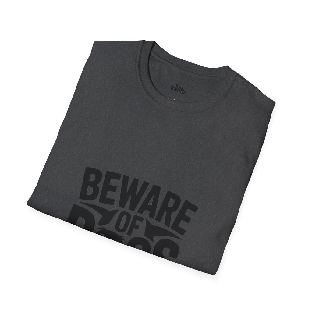 Beware of Dogs T-Shirt — Funny Bulldog Graphic Tee for Dog Lovers