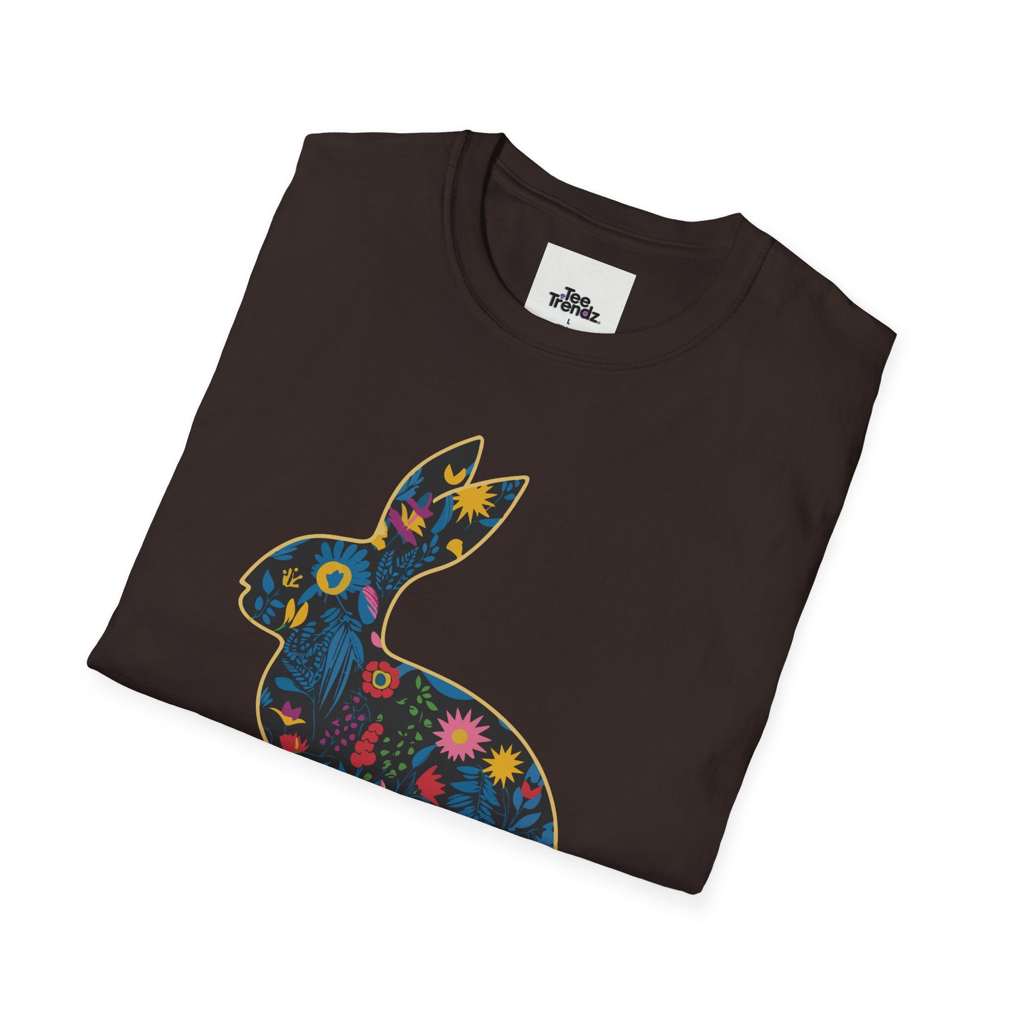 Floral Silhouette Rabbit T-Shirt